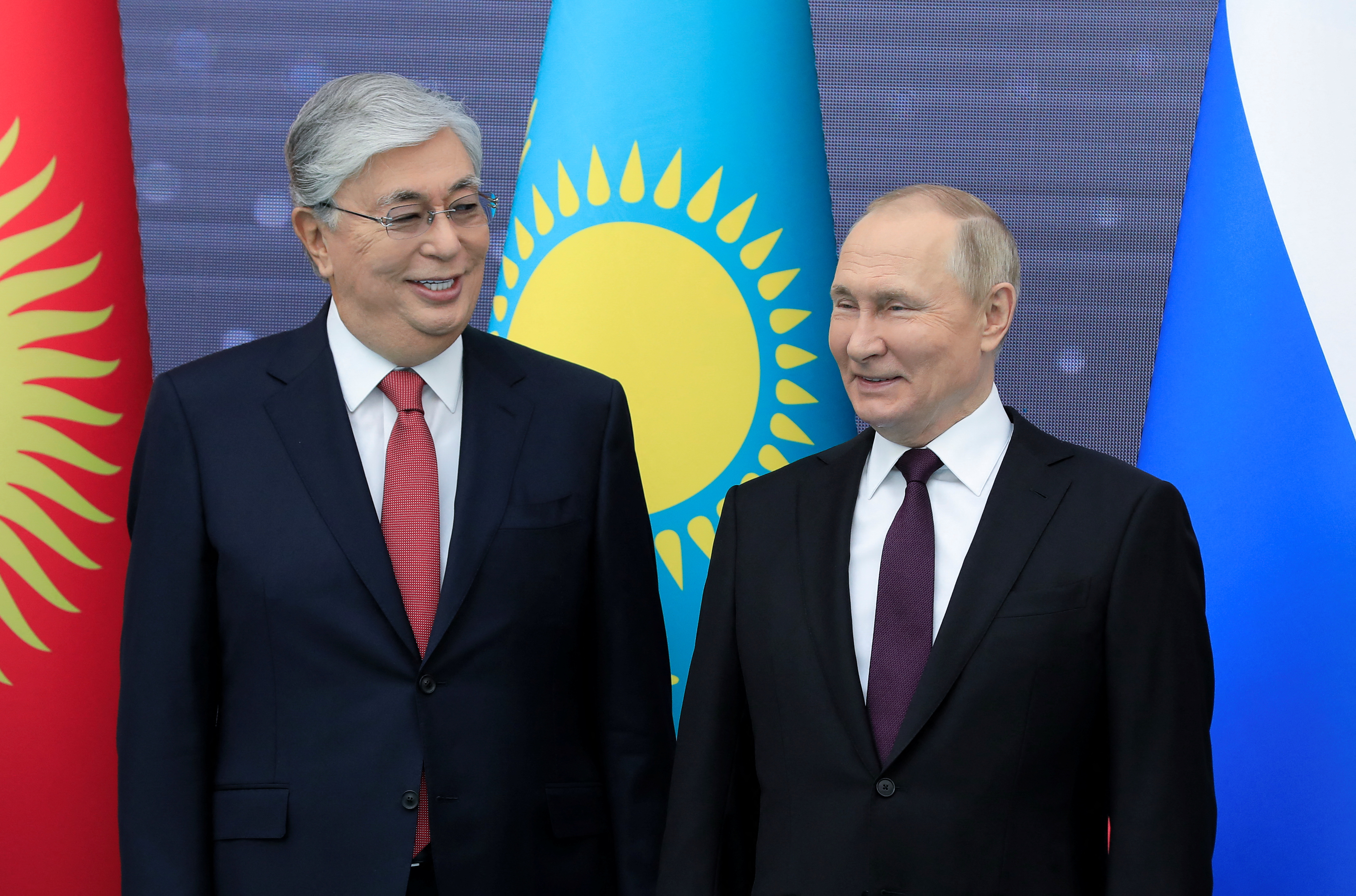 Kassym-Jomart Tokayev and Vladimir Putin
