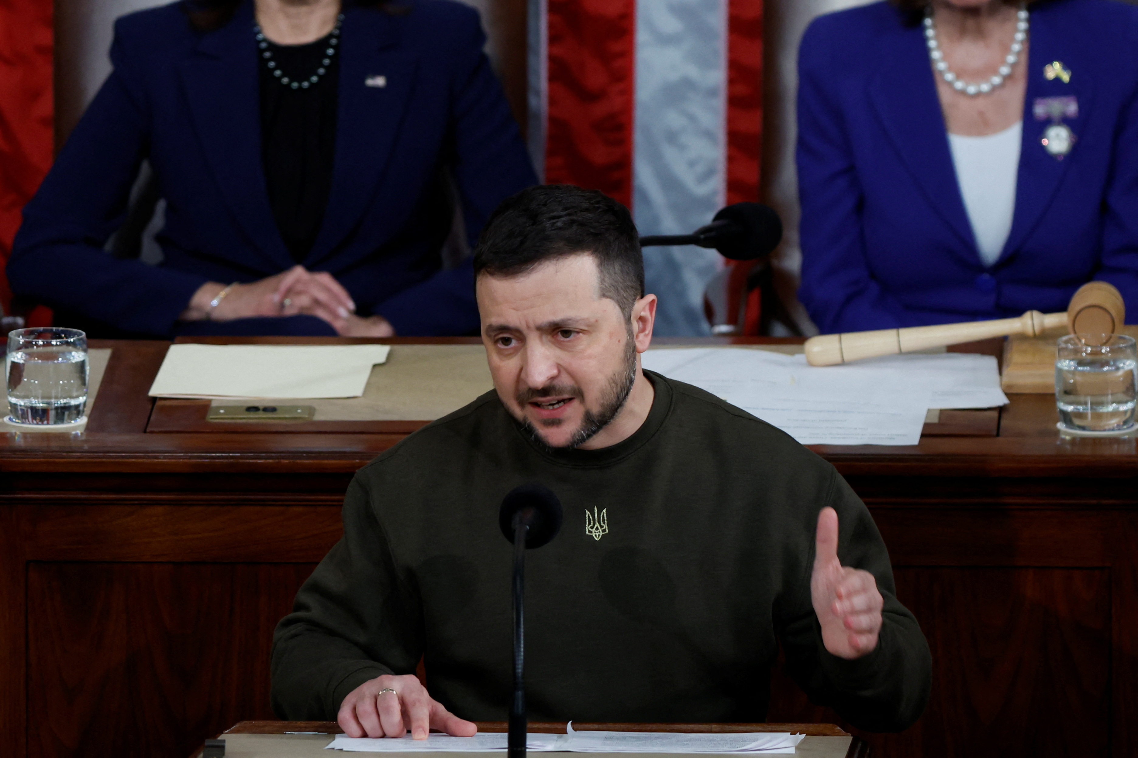 Ukraine's President Volodymyr Zelenskiy addresses a joint meeting of the US Congress