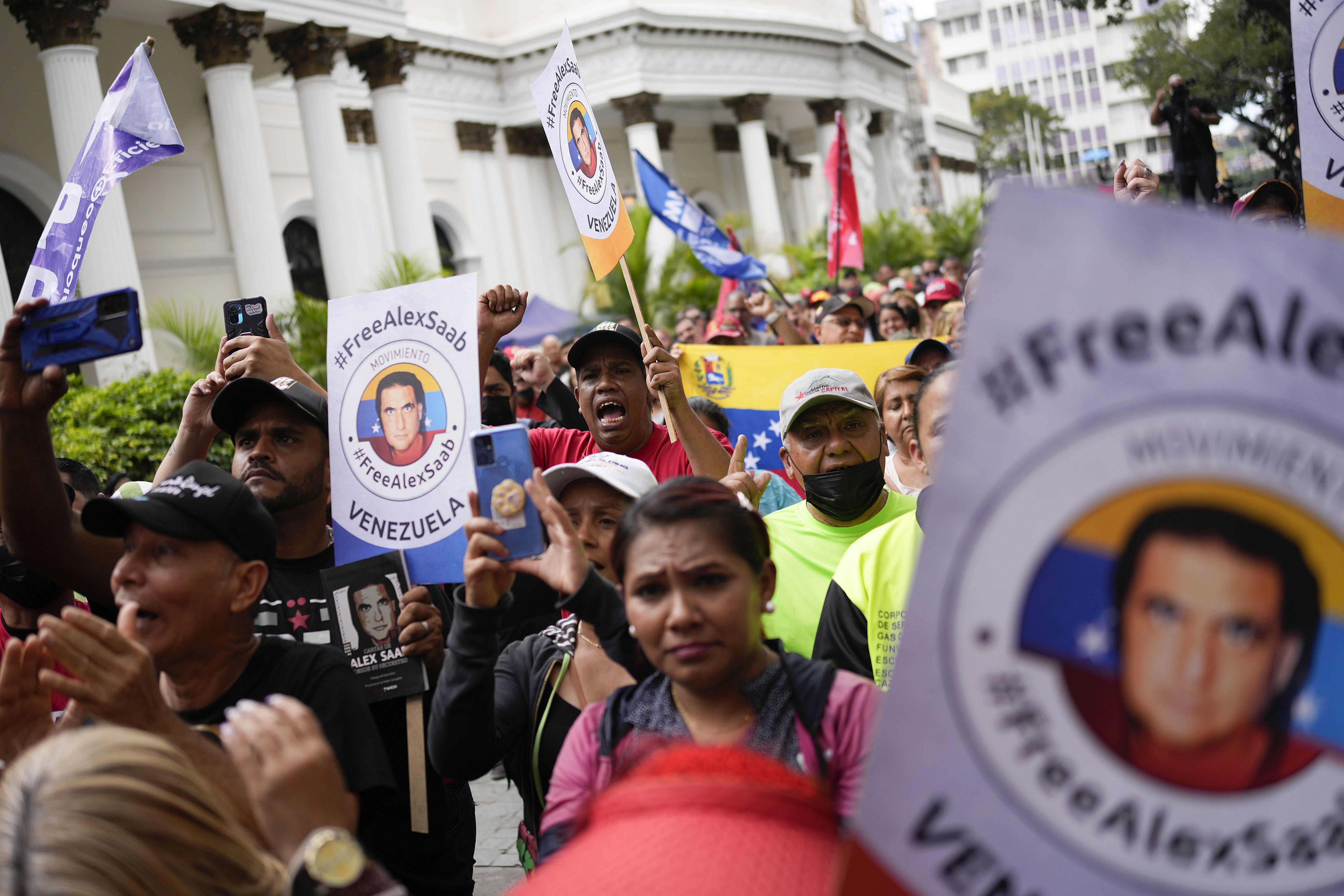 A march in Venezuela in support of Alex Saab.