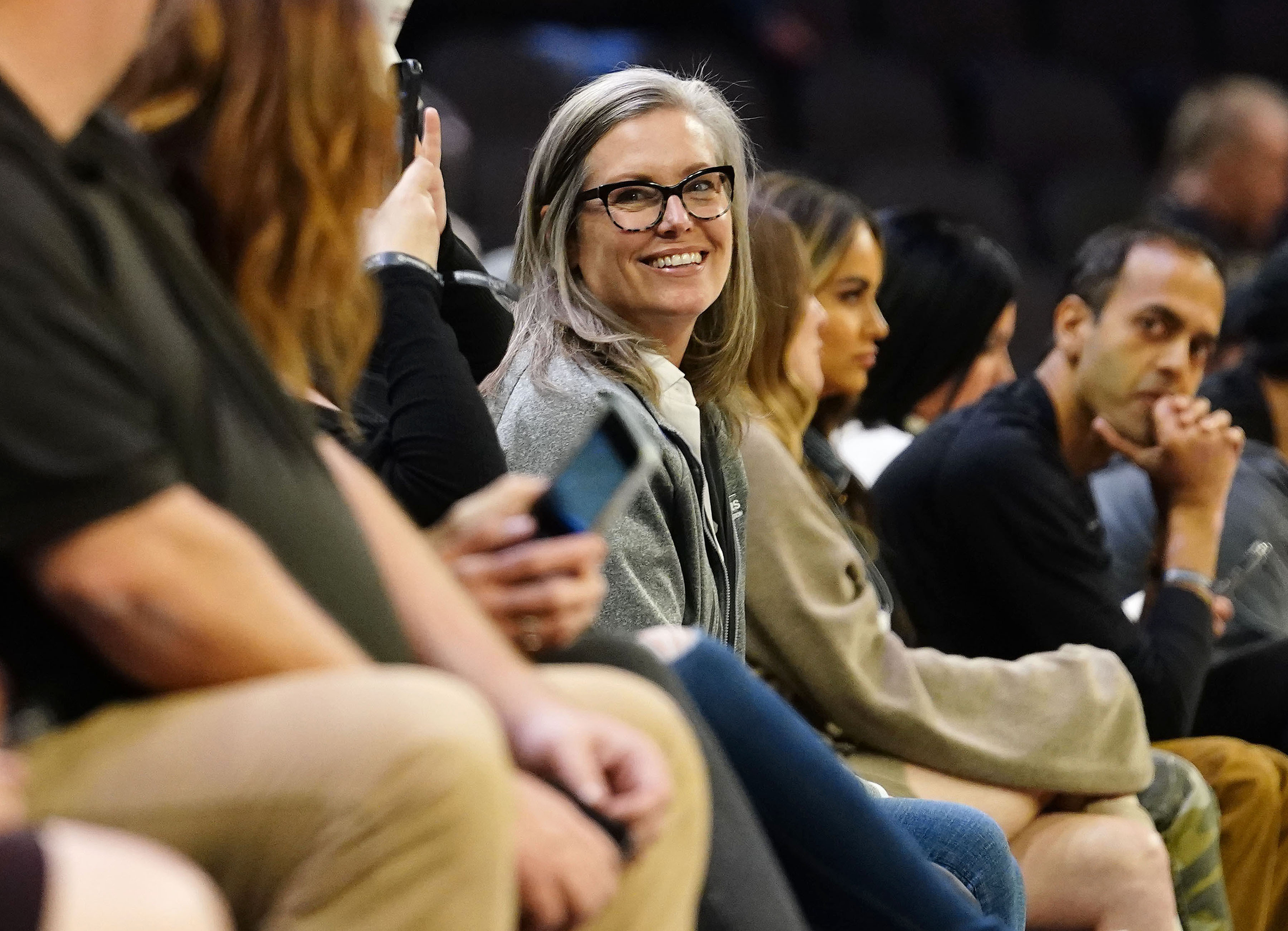 Democratic Arizona Governor-elect Katie Hobbs at an NBA game.
