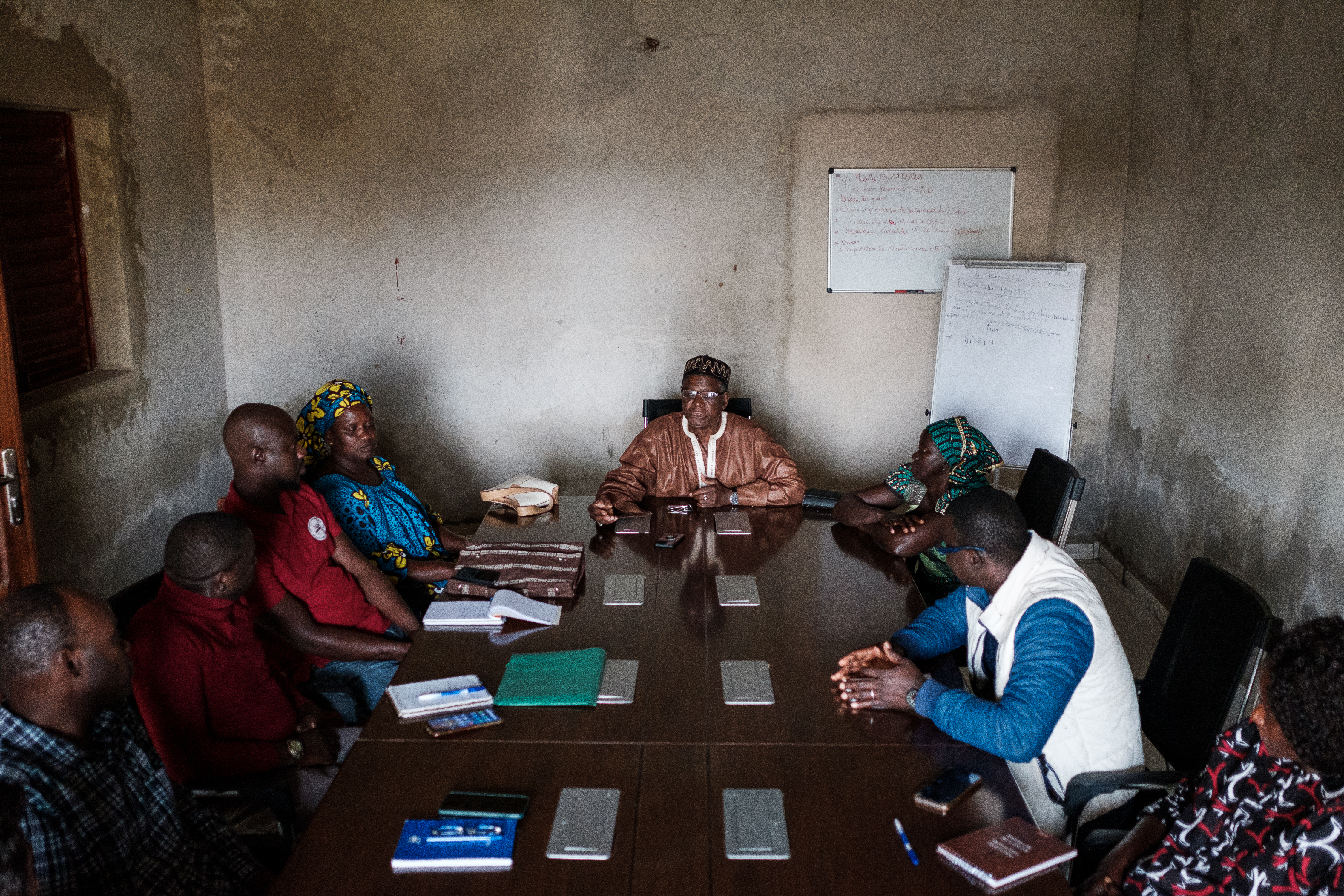 A meeting at the Senegalese association of Mine Victims in Casamance, Senegal
