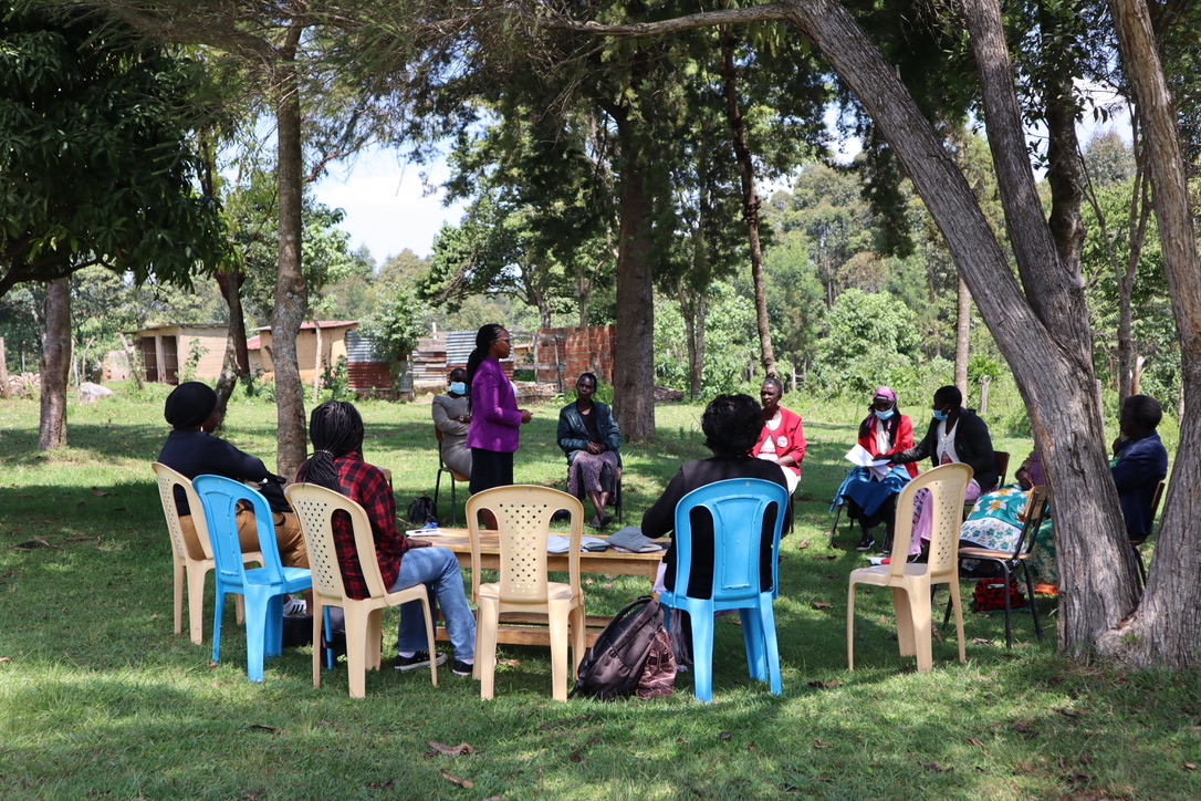 Irene Berenge, the reproductive health coordinator of Nandi County, Kenya, educates former traditional birth attendants about maternal health