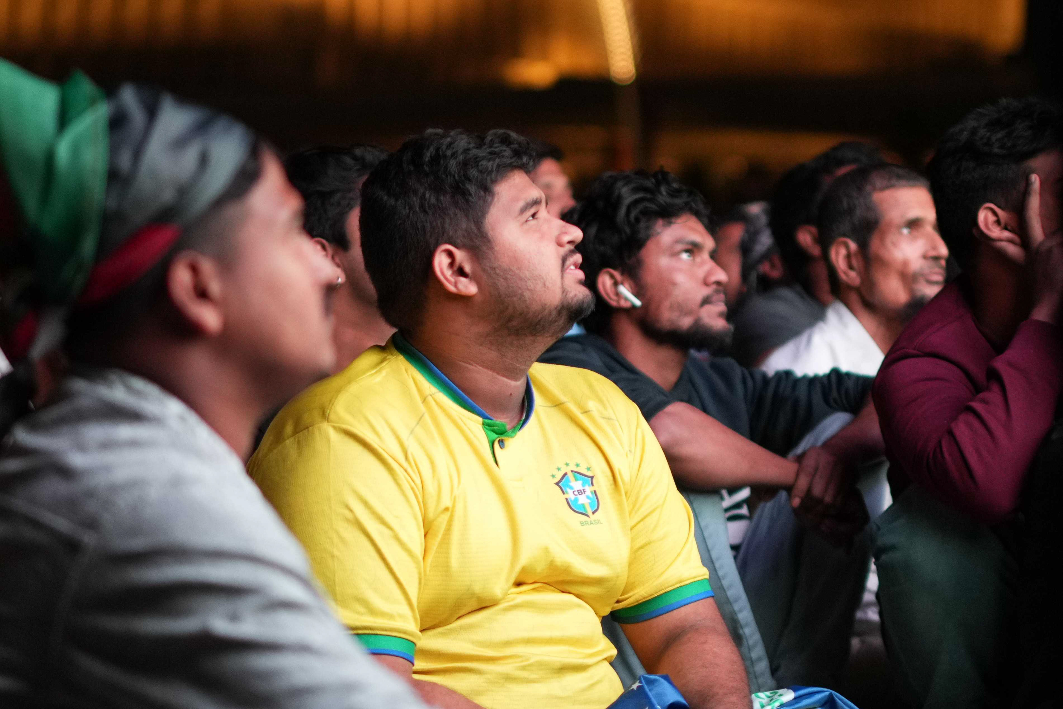 Supporters at fan zones in Doha during the FIFA World Cup, December 9 2022.