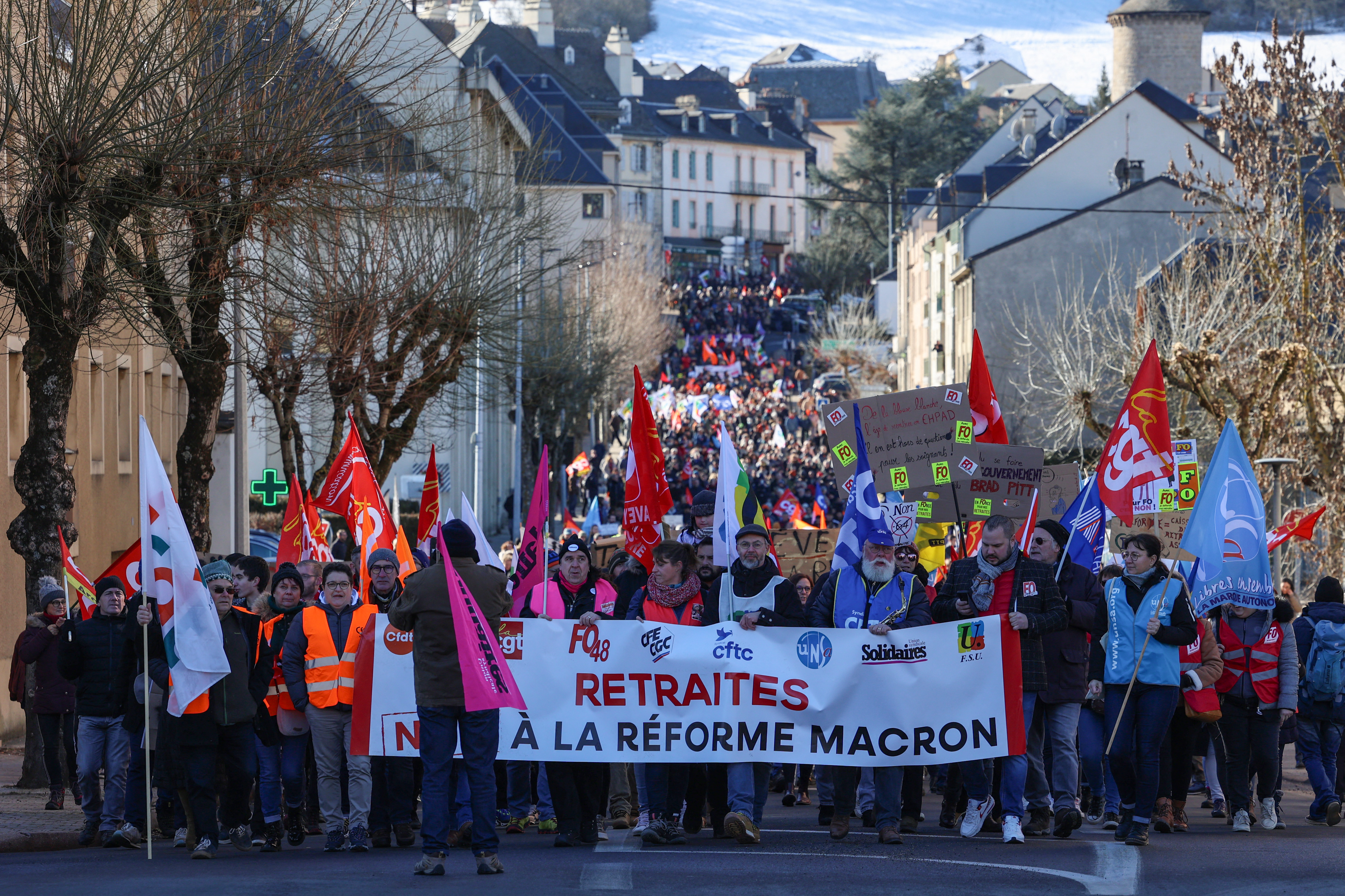 Protests hit France in round 2 of pension battle