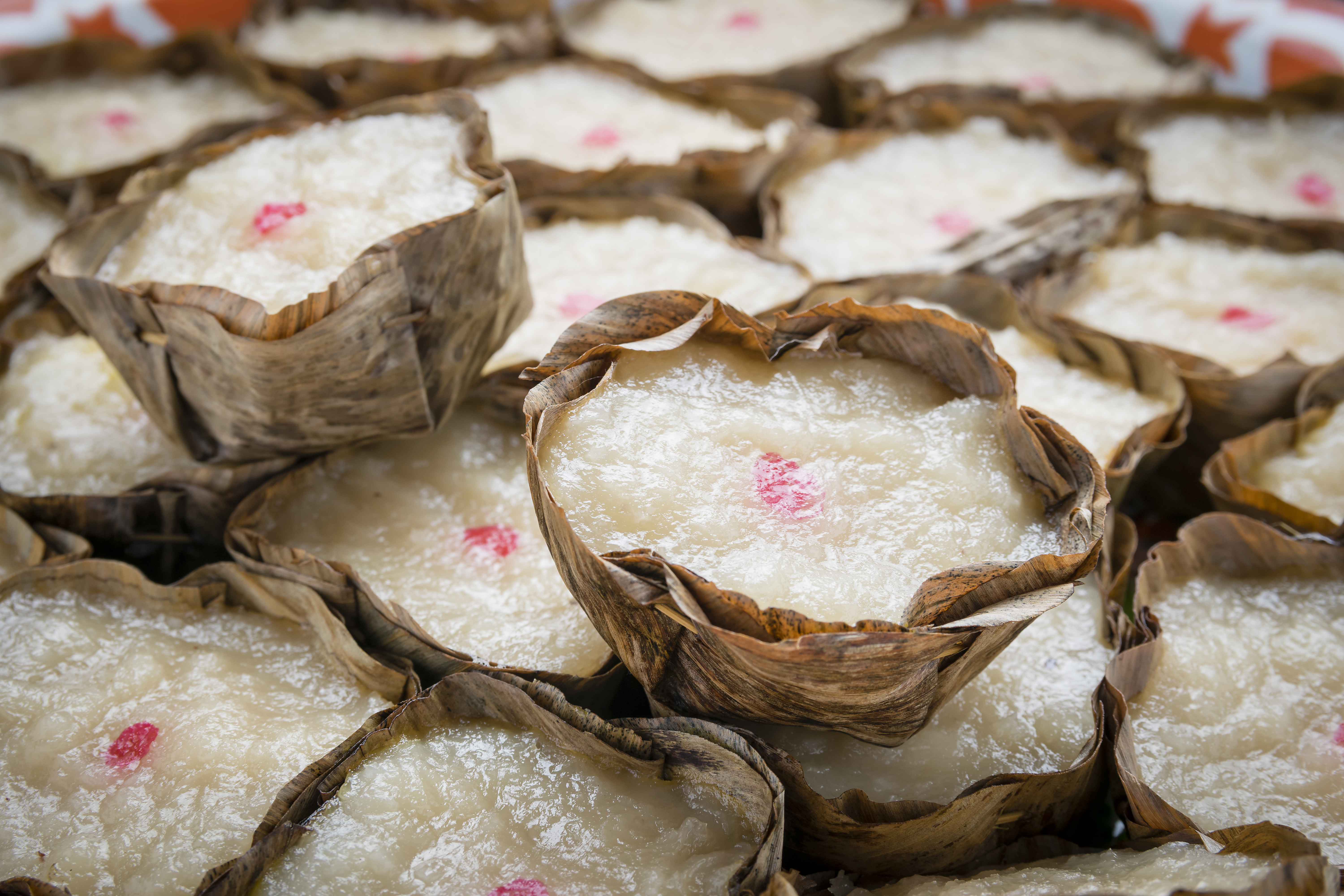 A pile of glutinous rice cakes