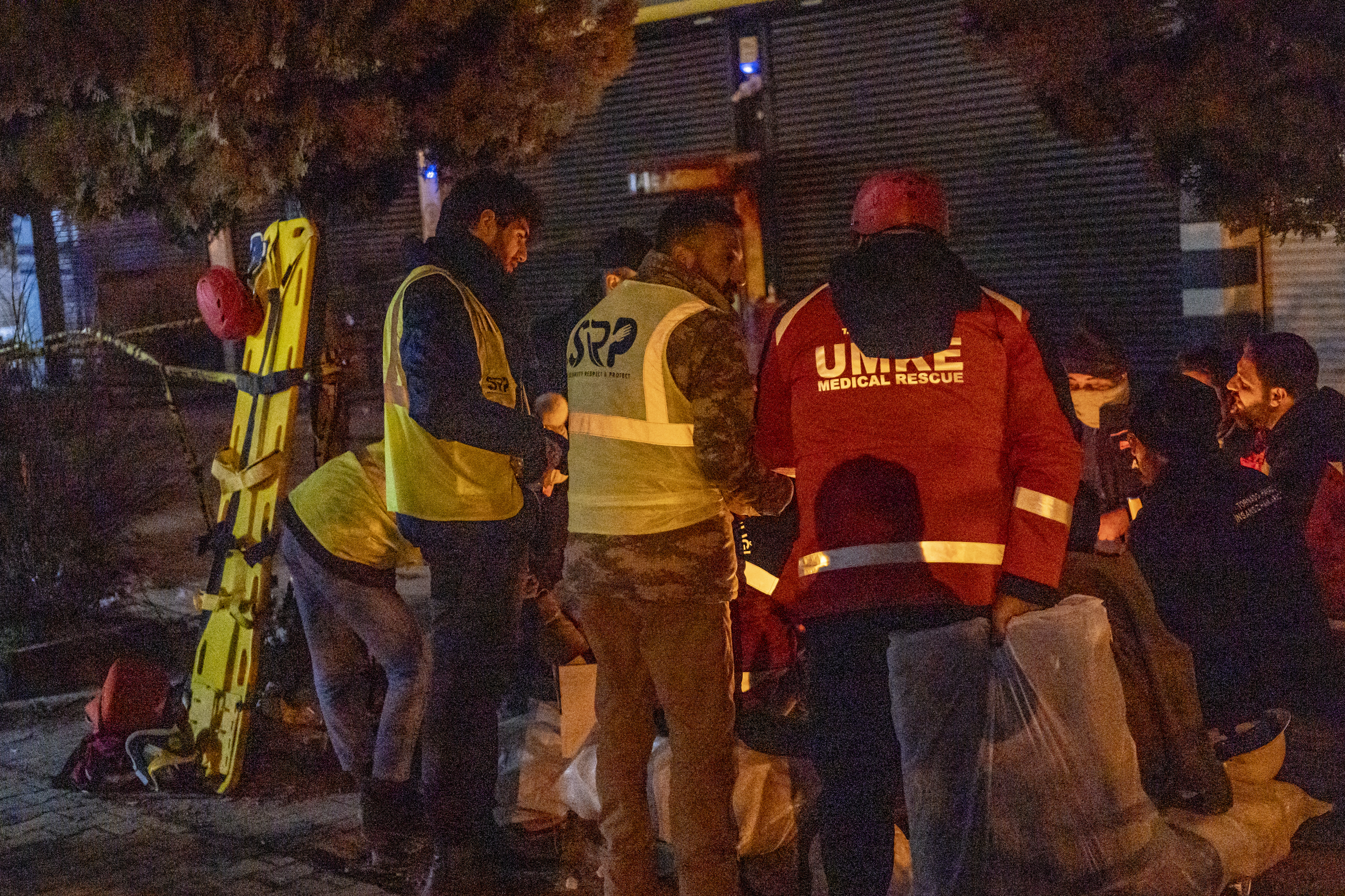 International volunteer teams feeding Turkish search and rescue teams, who've been working non-stop for days.