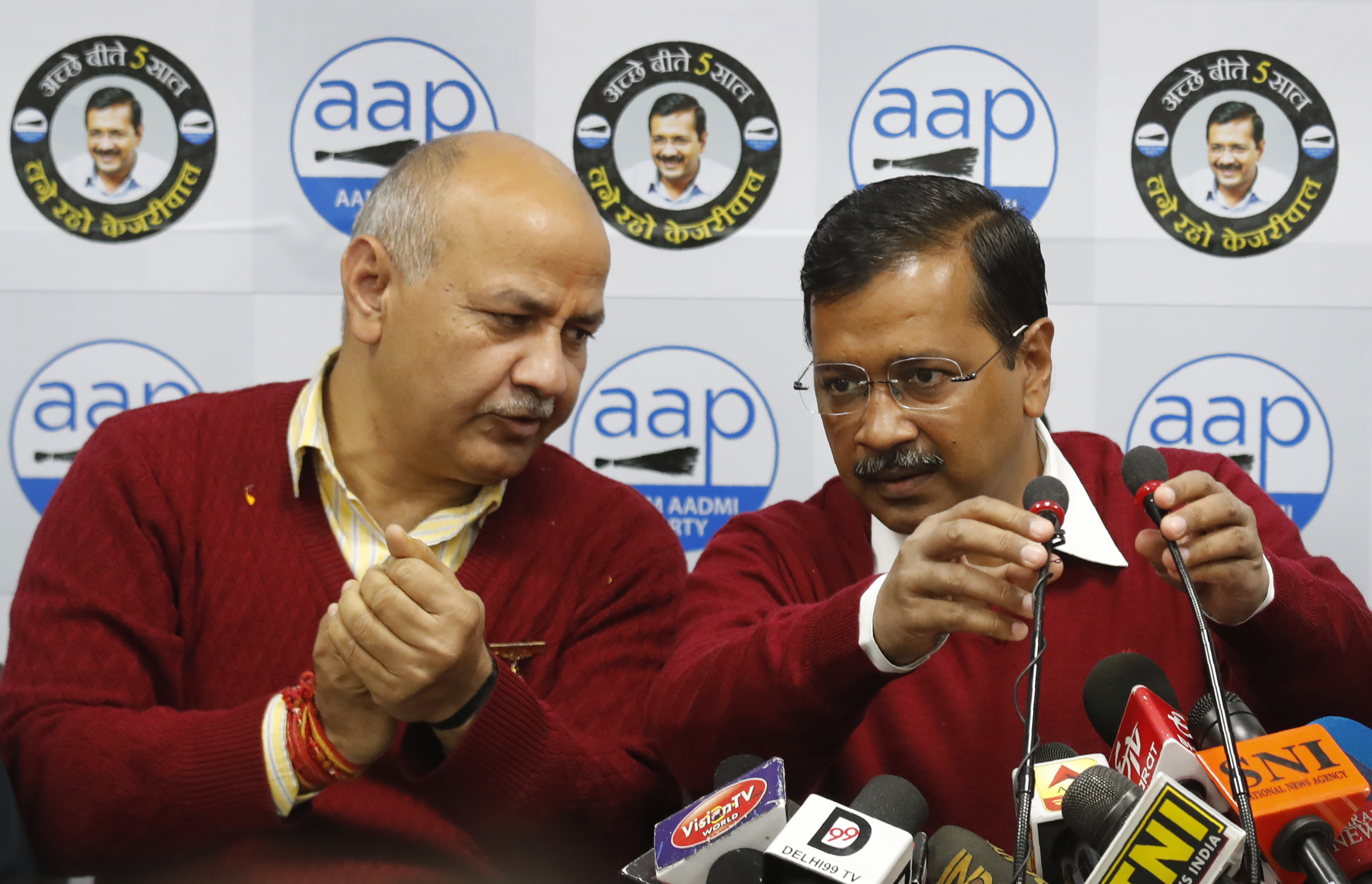 Manish Sisodia and Arvind Kejriwal AAP