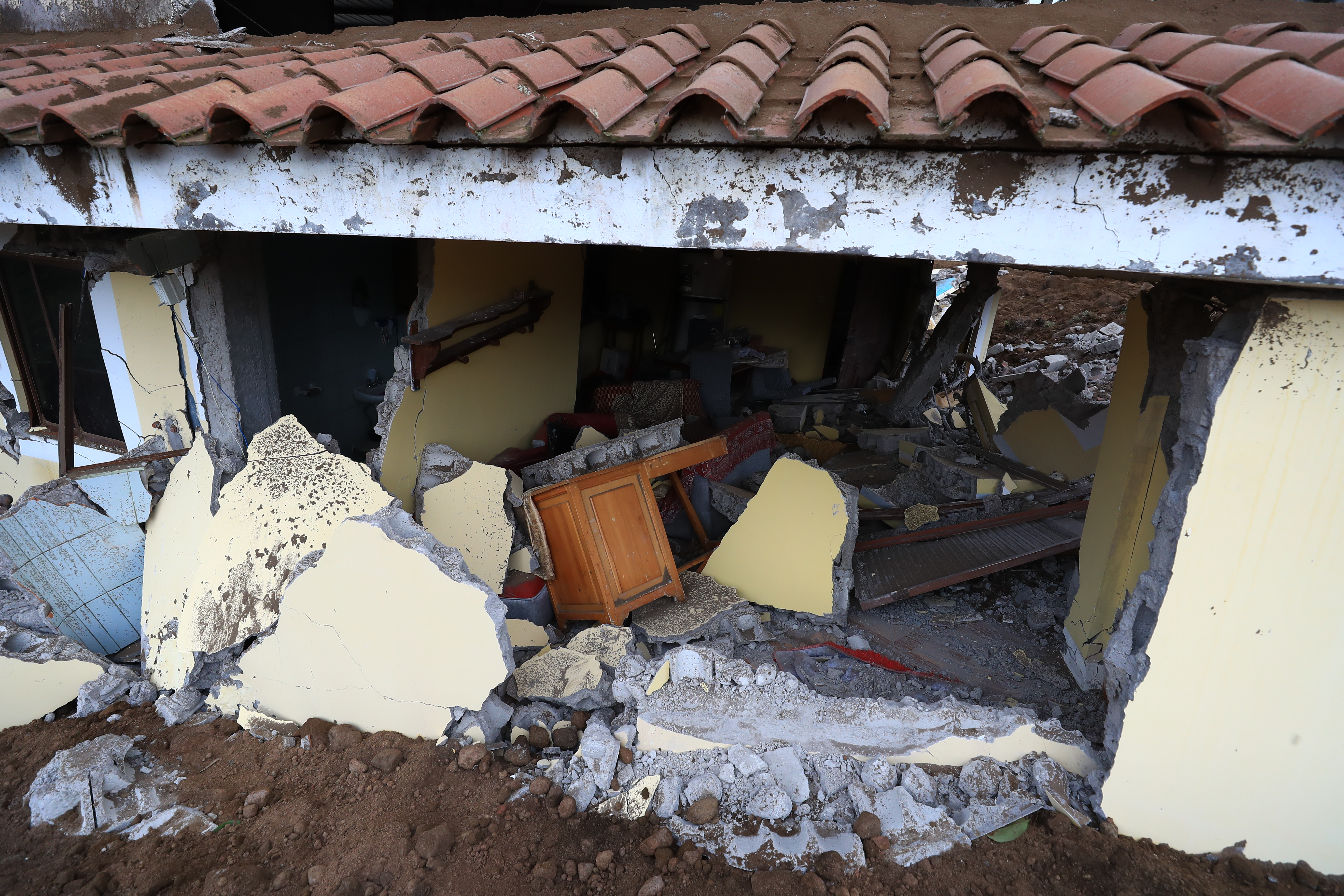 landslide in Alausi, Ecuador