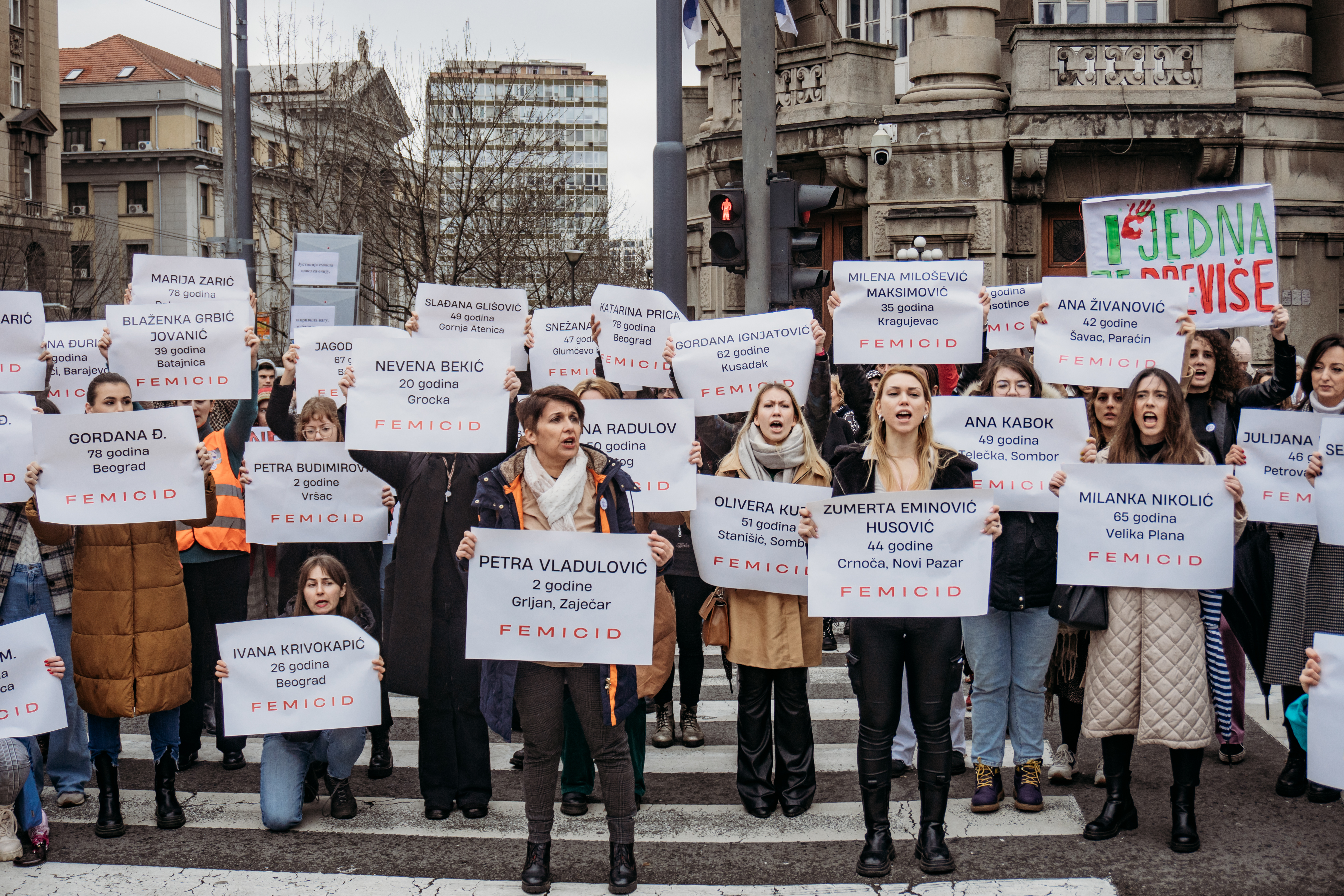 Women protest in Serbia