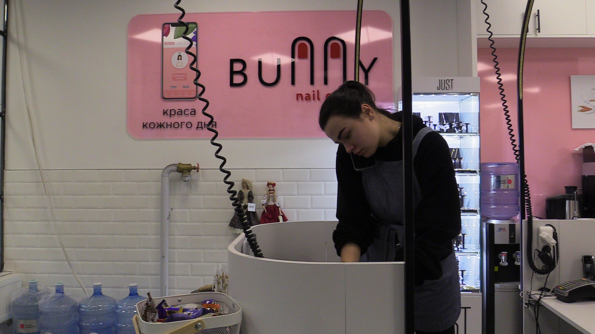 Inside a Bunny Nails saloon in Kyiv