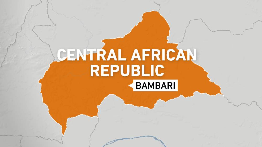 Map of Bambari in Central African Republic.