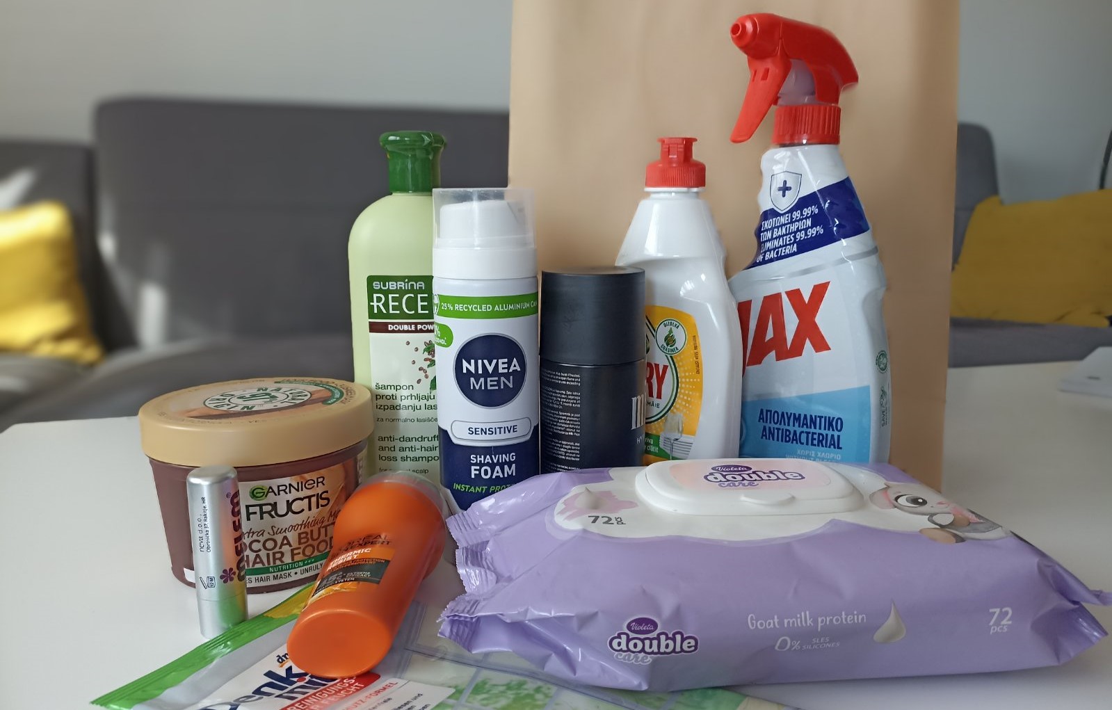 Hygiene and cleaning products