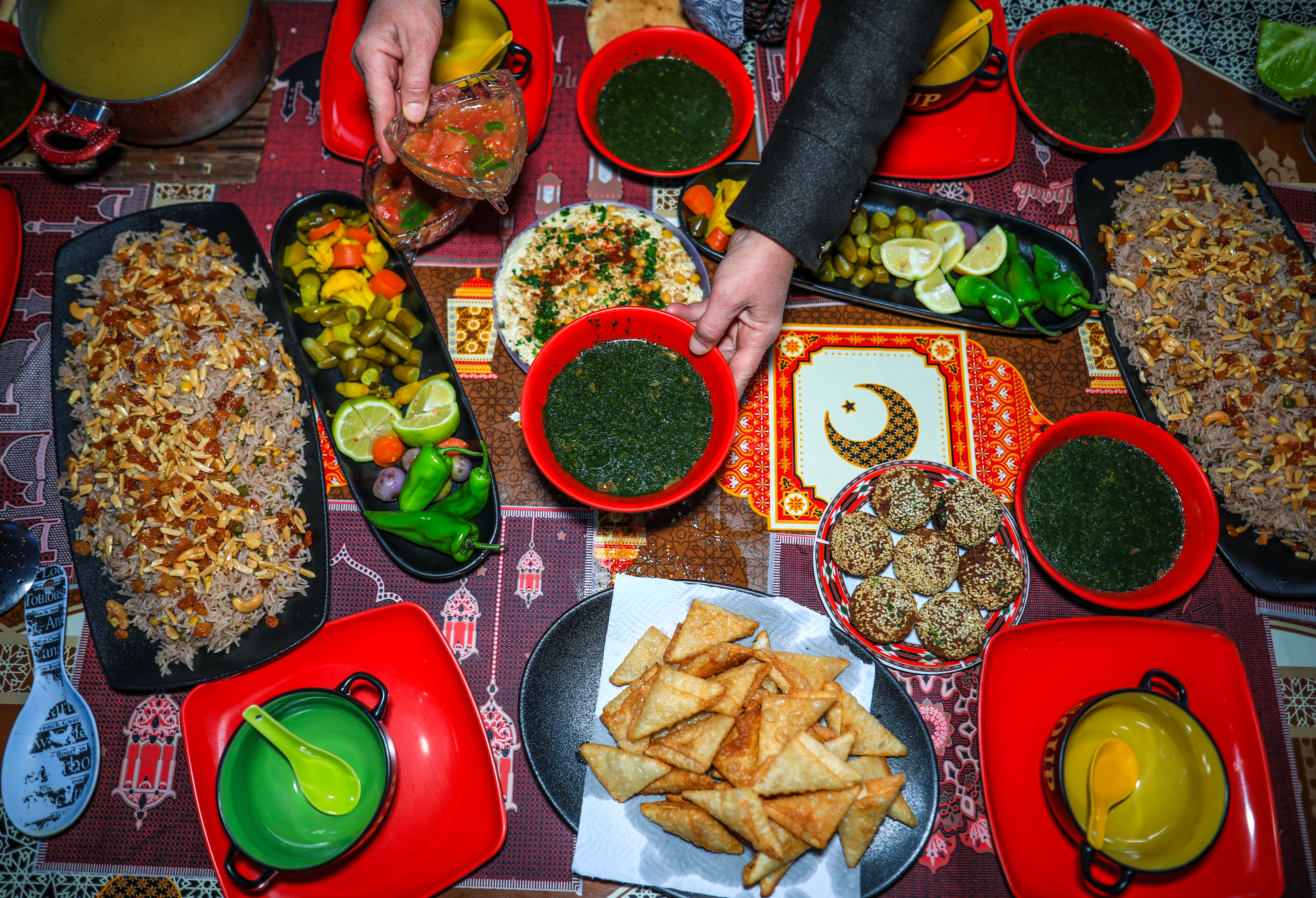 Molokia at an iftar spread.