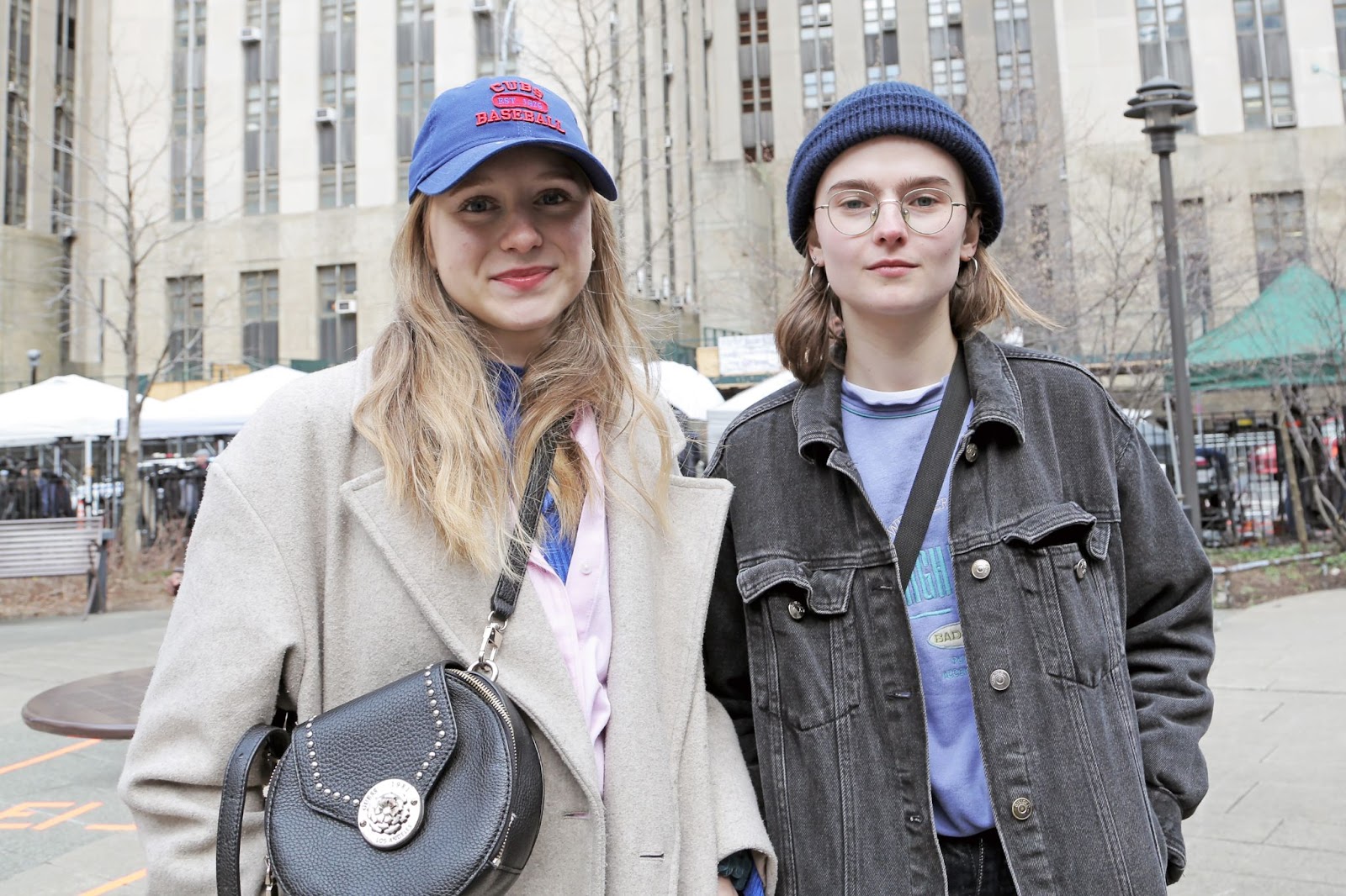Sarah Kirchhoff, 21, and Hannah Stauber, 20, visiting New York from Munich, Germany