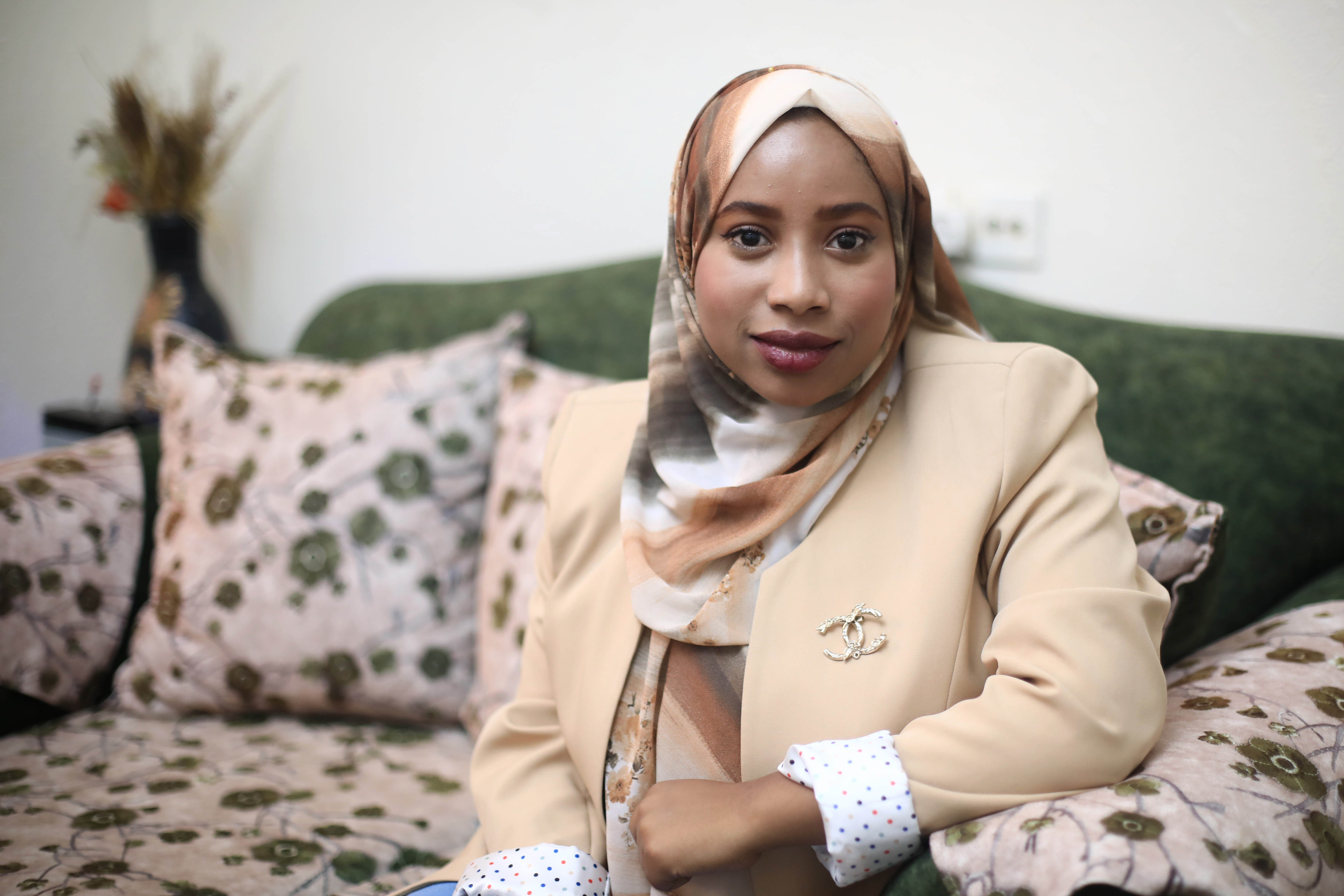 A woman came from Sudan