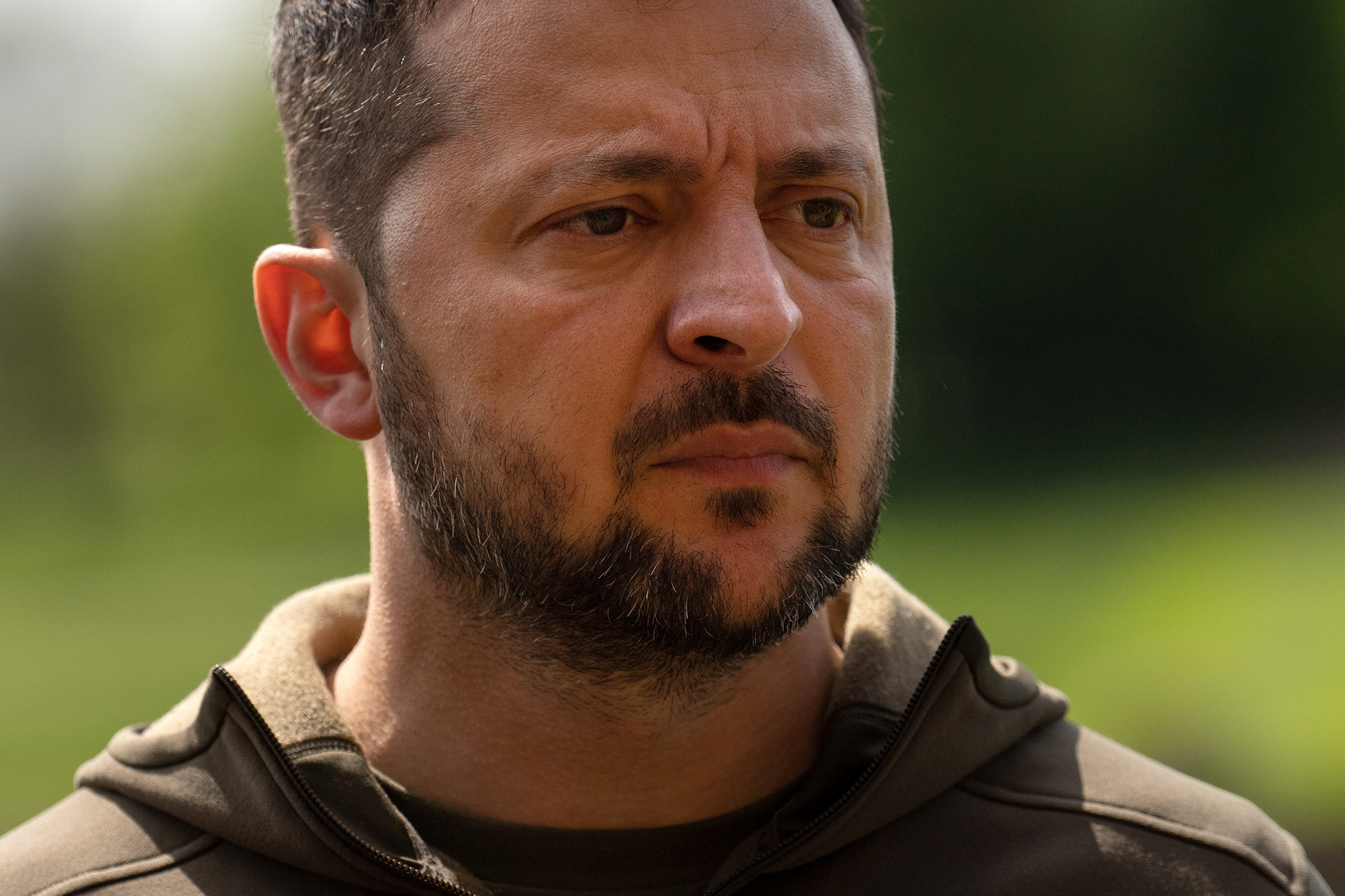 Portrait of Volodymyr Zelenskyy when he was in the UK