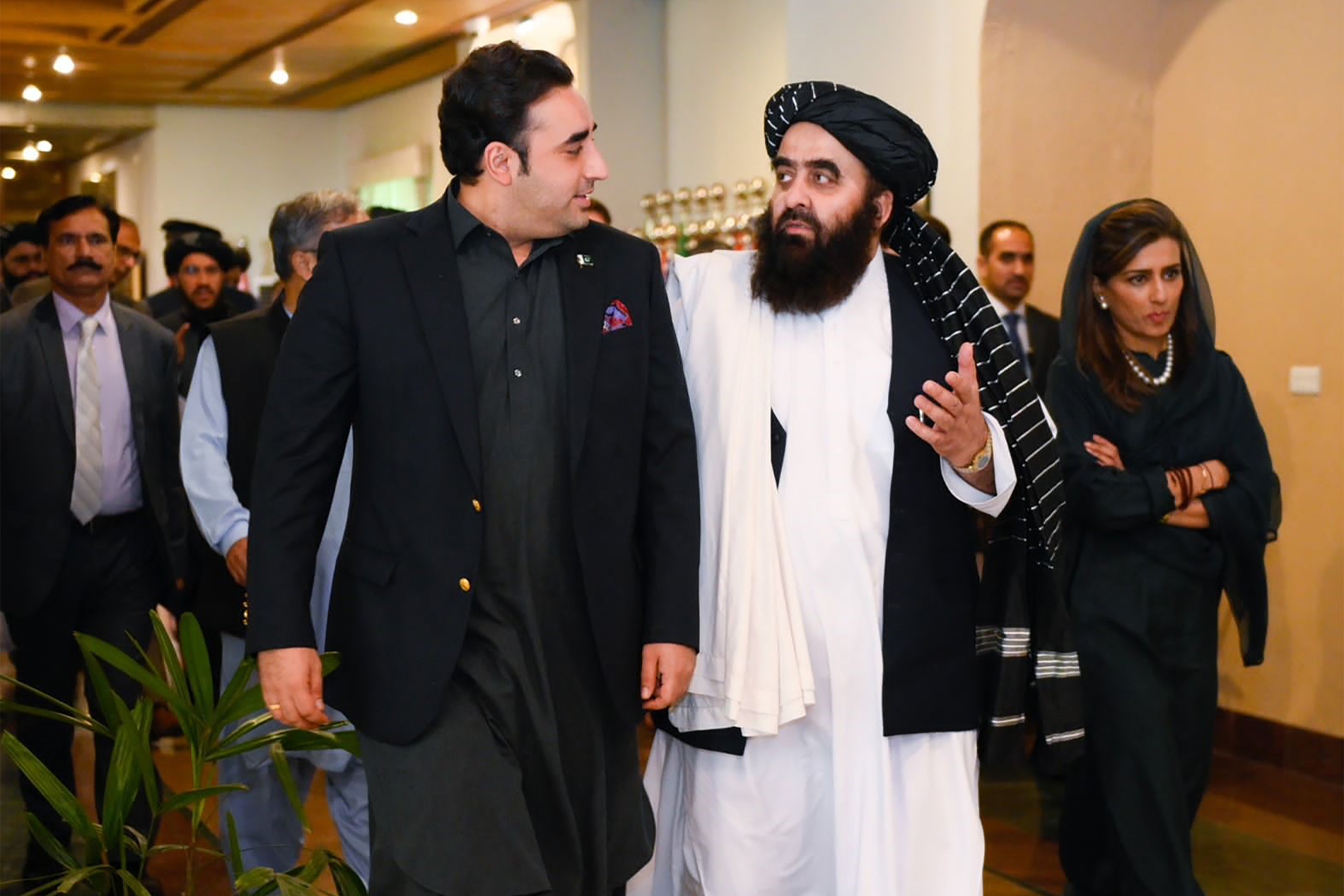 This handout photograph taken on May 7, 2023 and released by Pakistan's Ministry of Foreign Affairs