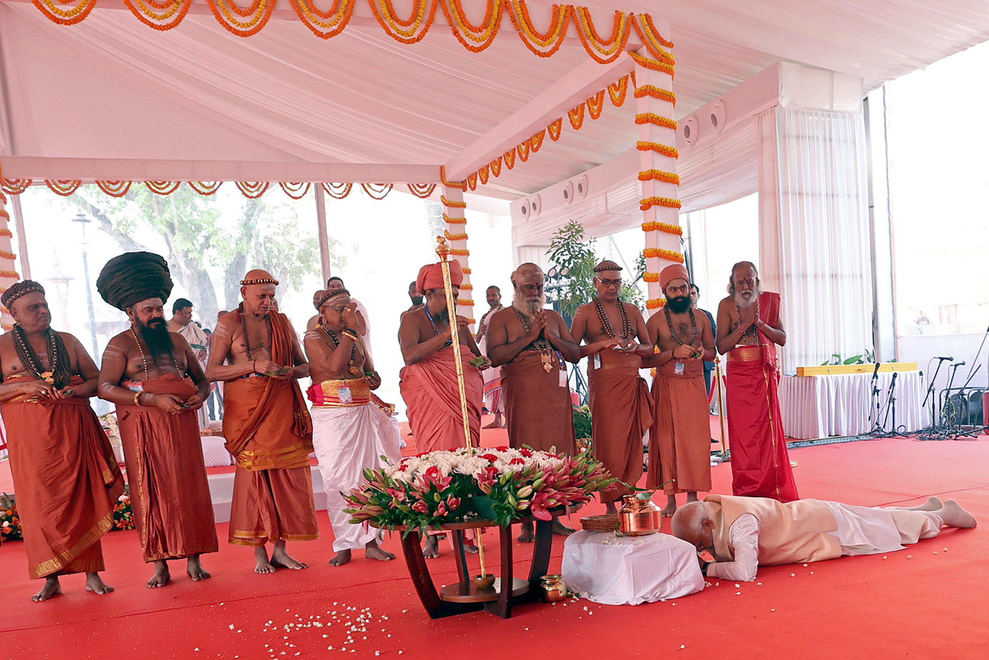 Handout photo shows India's Prime Minister Narendra Modi