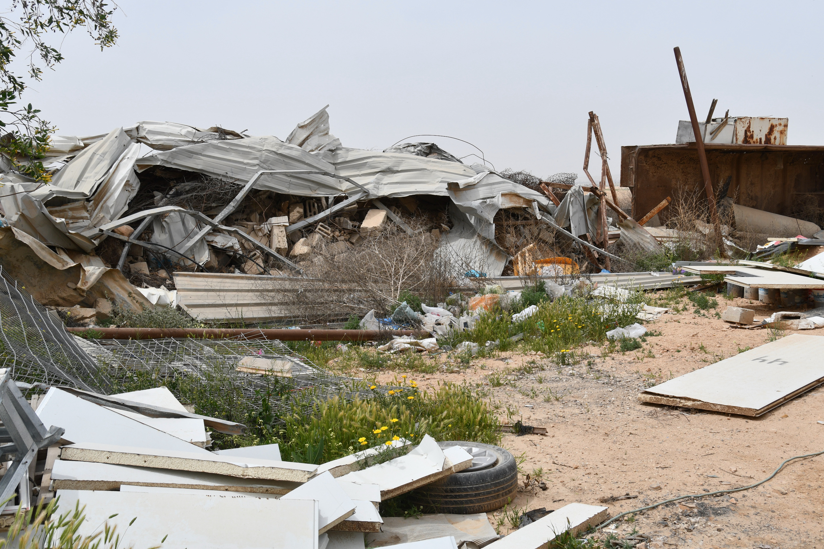 The ruins of Mohamed Abu Qwaider's cousin's home in Palestine.