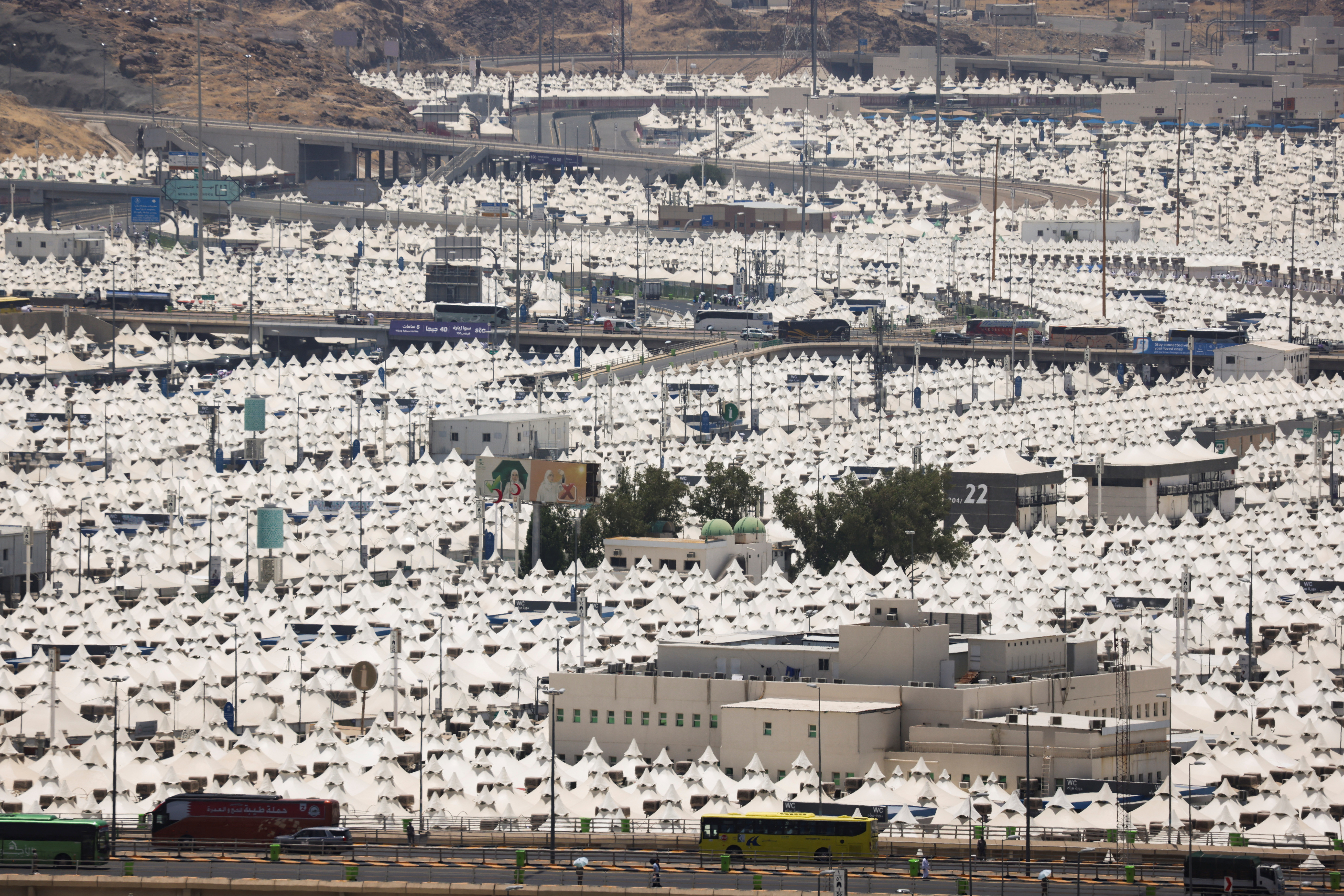 A general view of the Mina area during the annual Haj pilgrimage