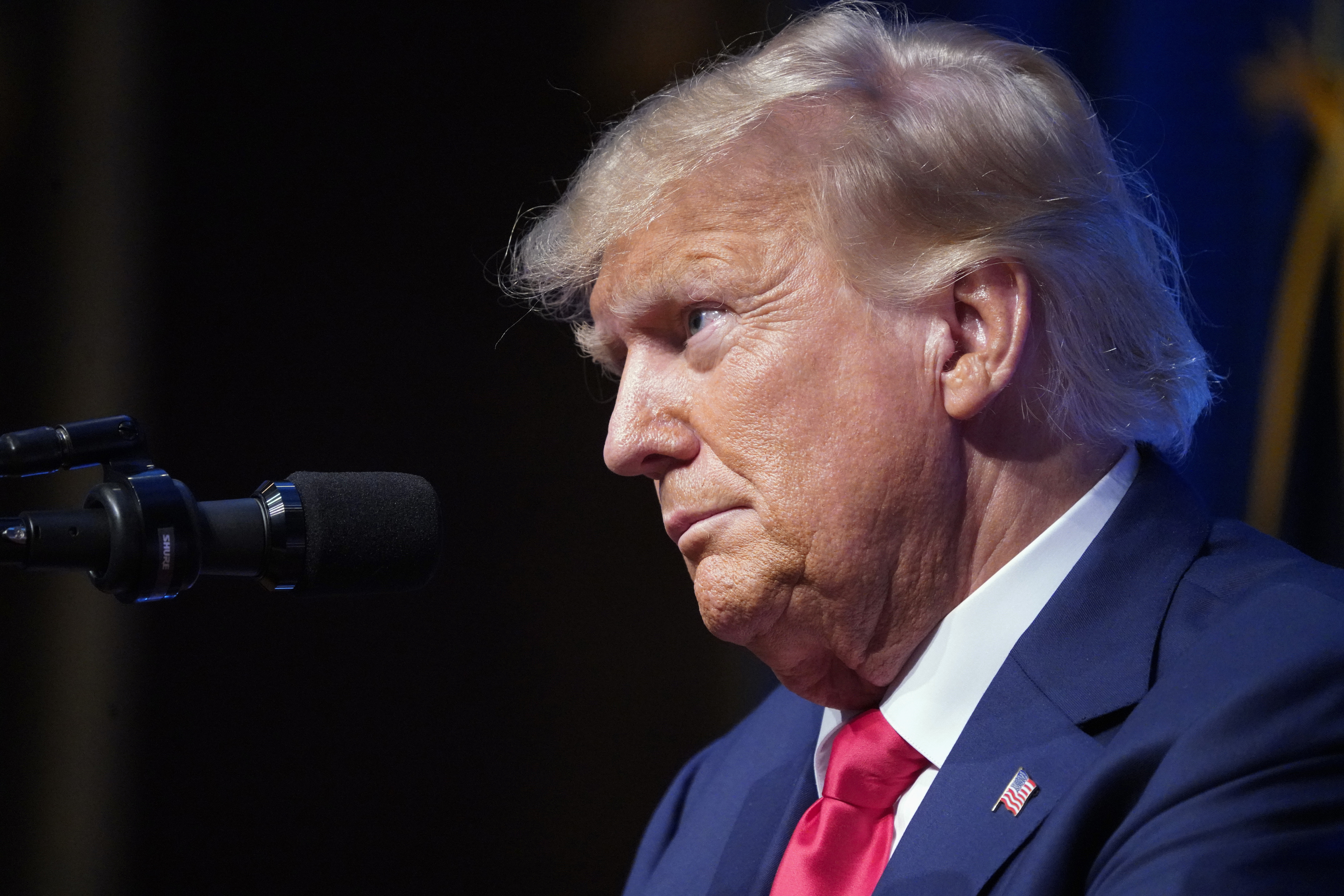Former President Donald Trump speaks during the North Carolina Republican Party Convention in Greensboro