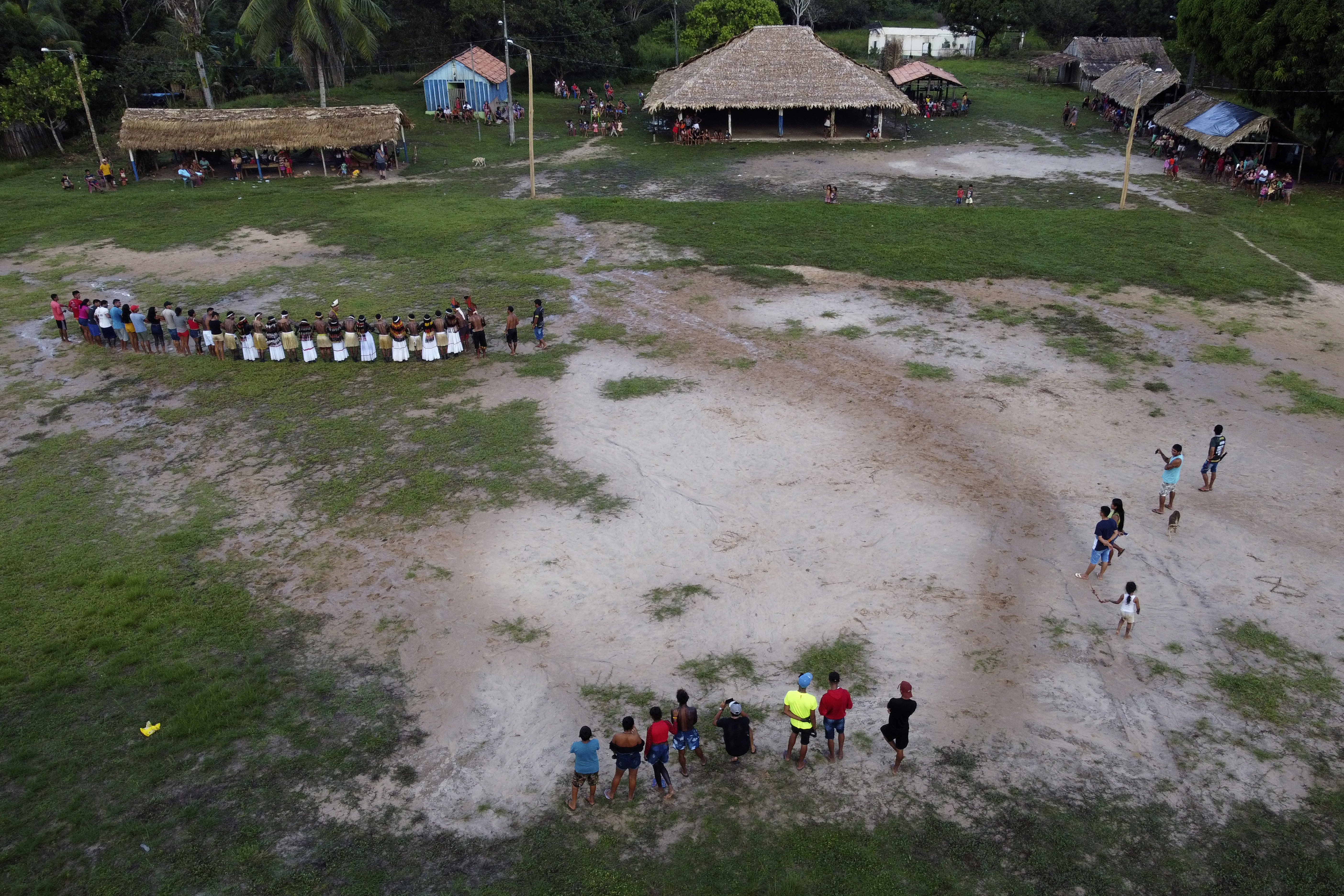 Wyra'whaw coming-of-age festival in the Ramada ritual center, in Tenetehar Wa Tembe village