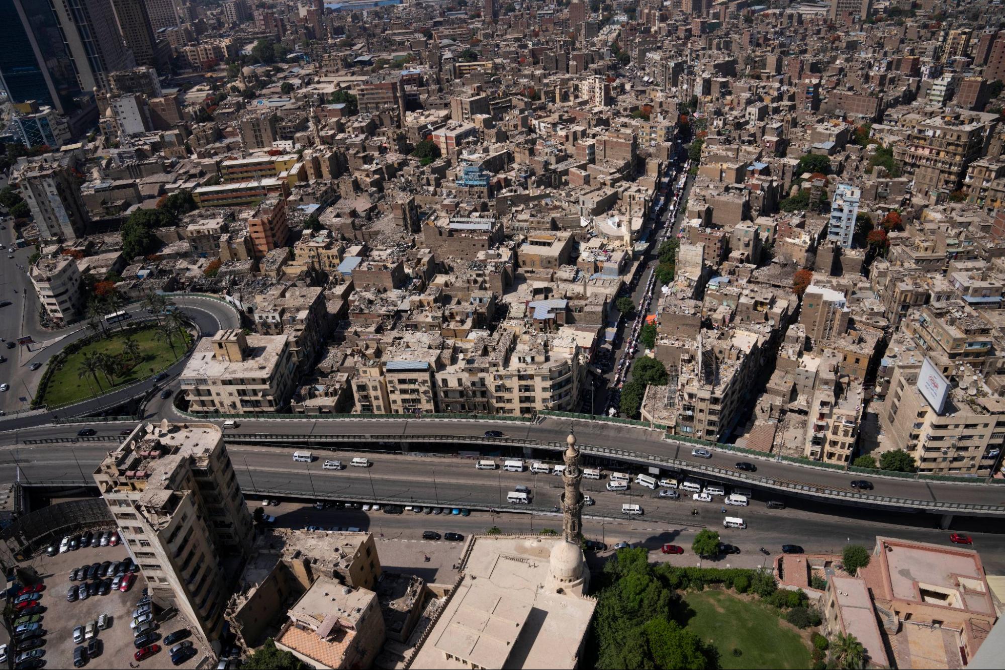 An aerial view of Cairo, Egypt