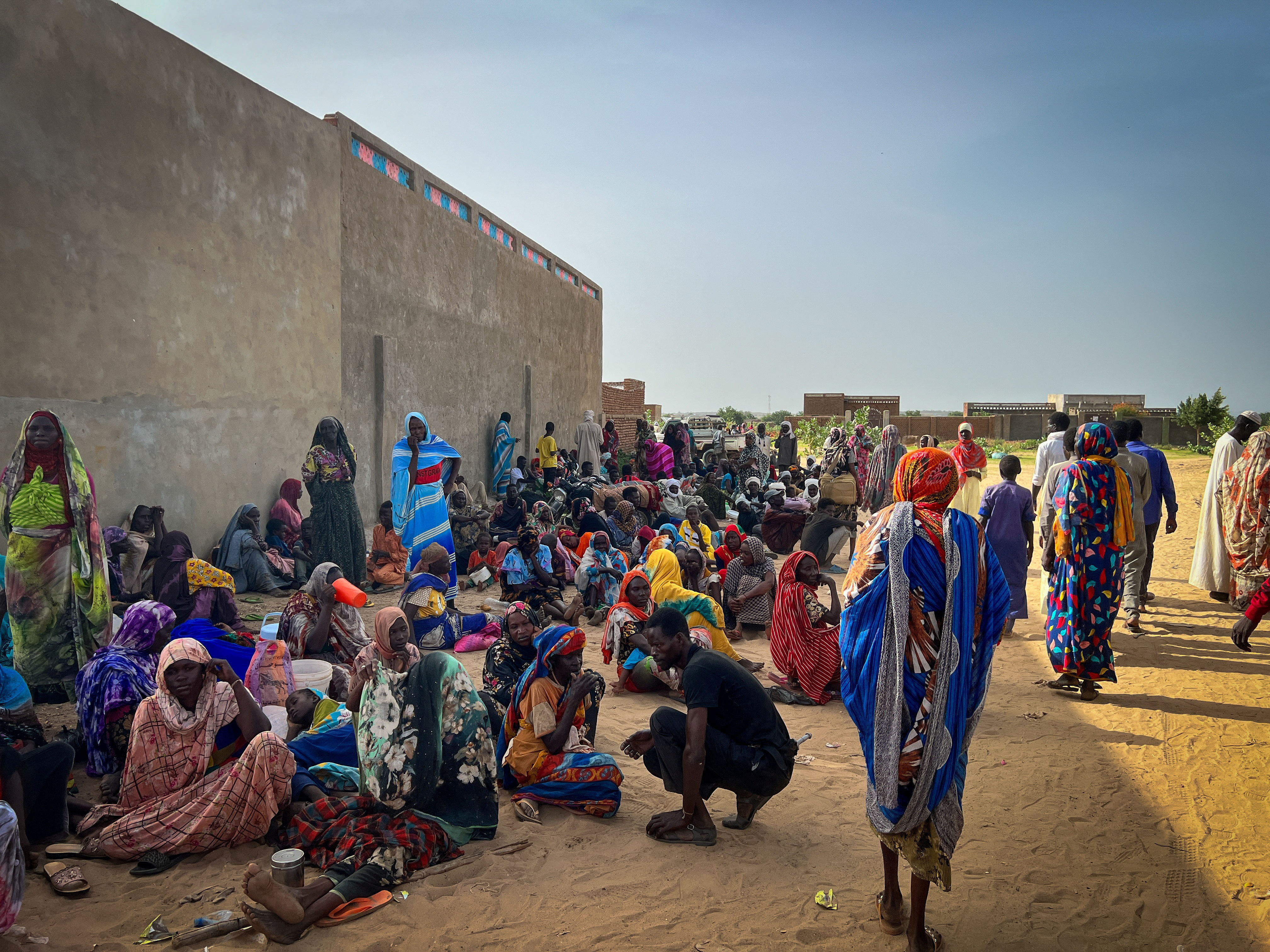 Sudanese refugees gather as Doctors Without Borders (MSF) teams assist the war wounded from West Darfur, Sudan, in Adre hospital, Chad June 16, 2023