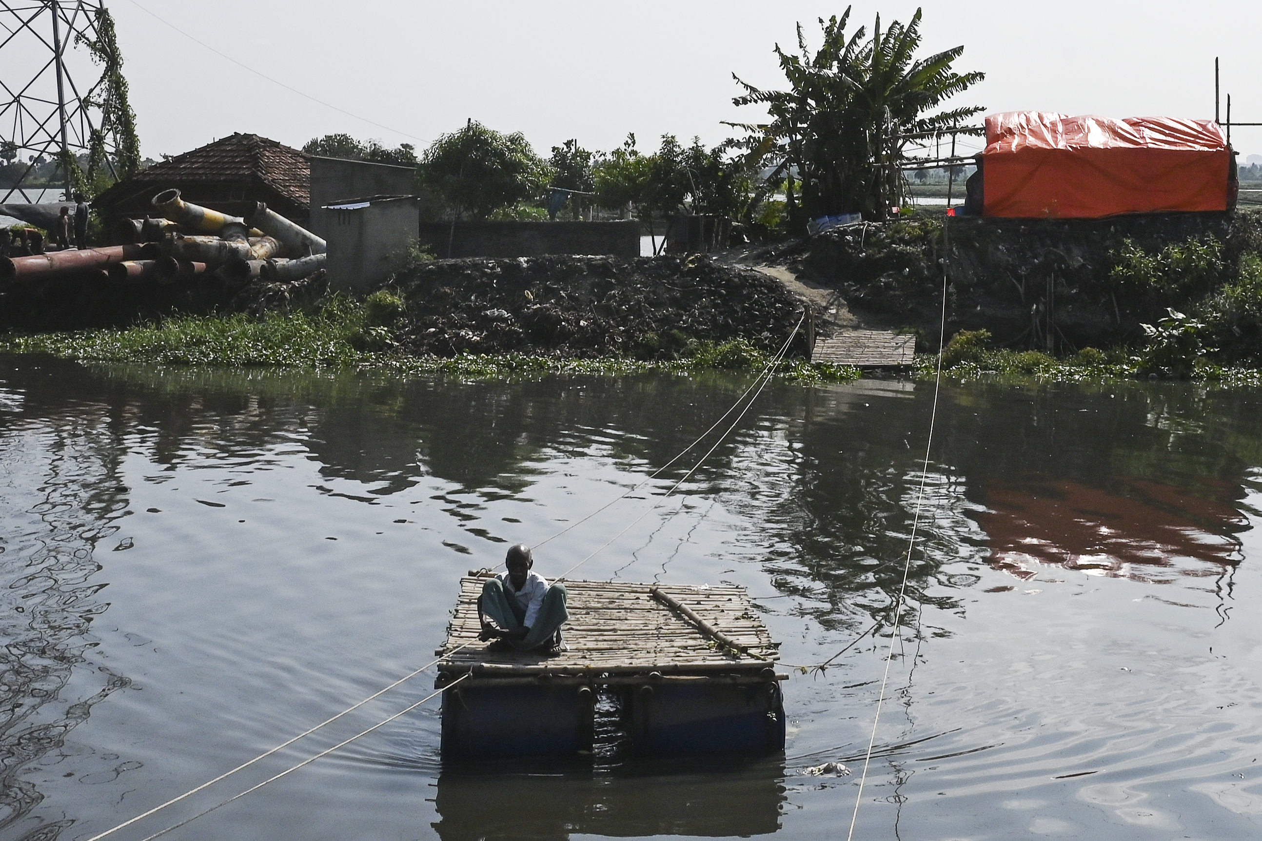 Wetlands just outside India's Kolkata have for generations provided tonnes of food daily and thousands of jobs as they filter sewage through fish ponds -- but rapid urbanisation is threatening the ecosystem.