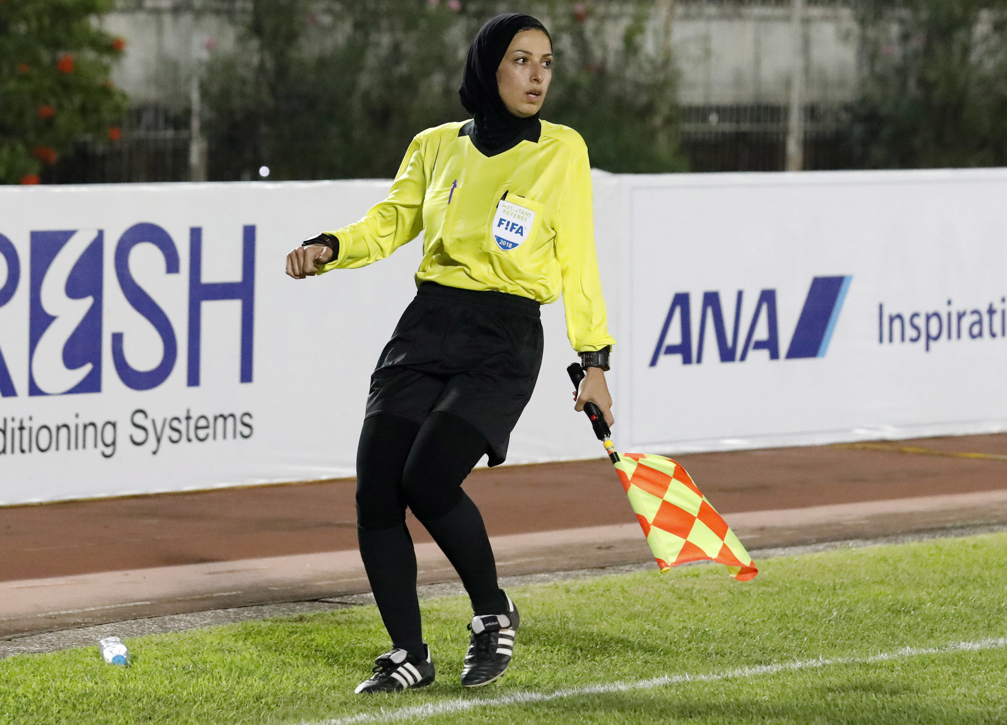 action during the 2020 AFC Women's Olympic Qualifying Tournament soccer match between Myanmar and Bangladesh