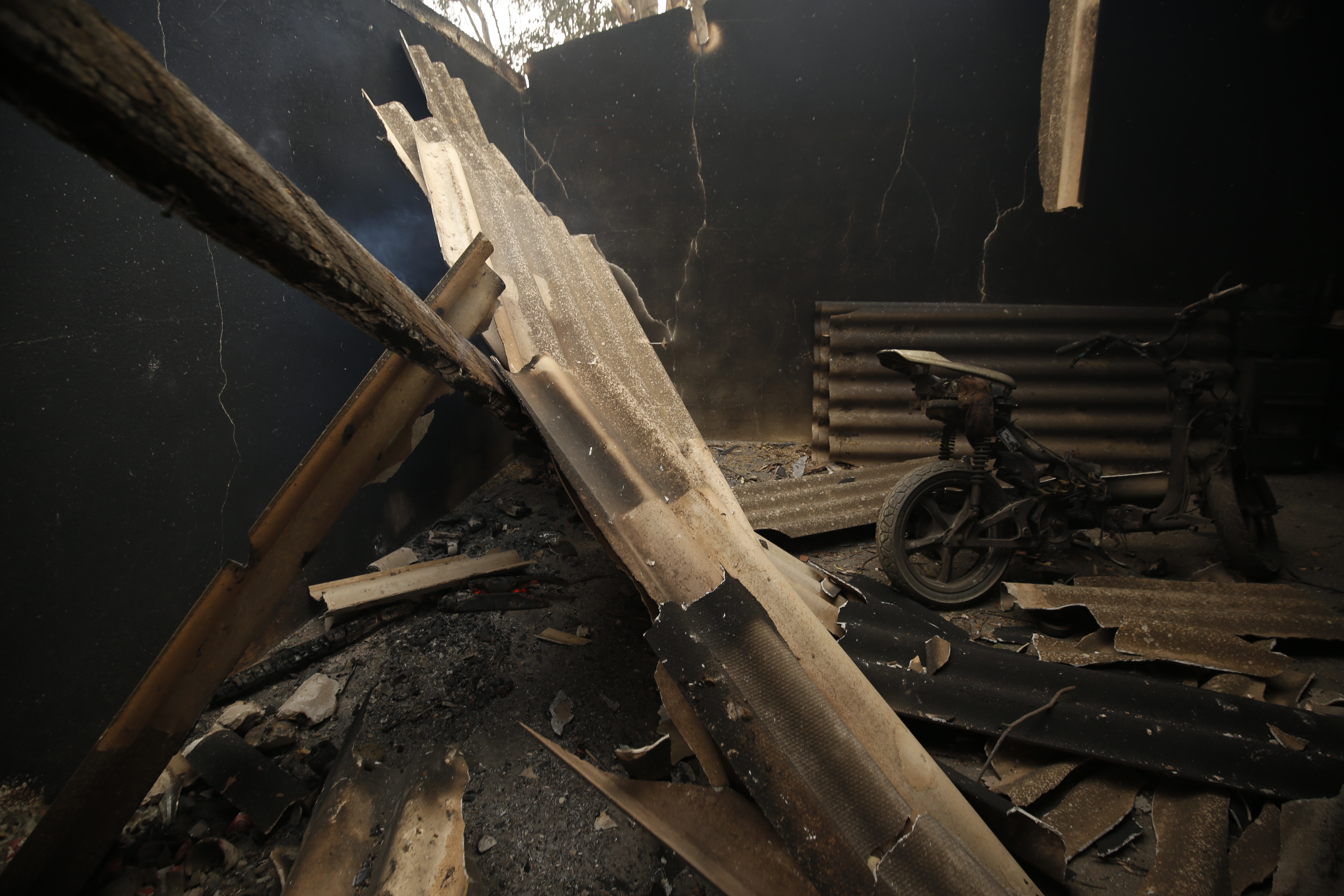 A view of damage after devastating forest