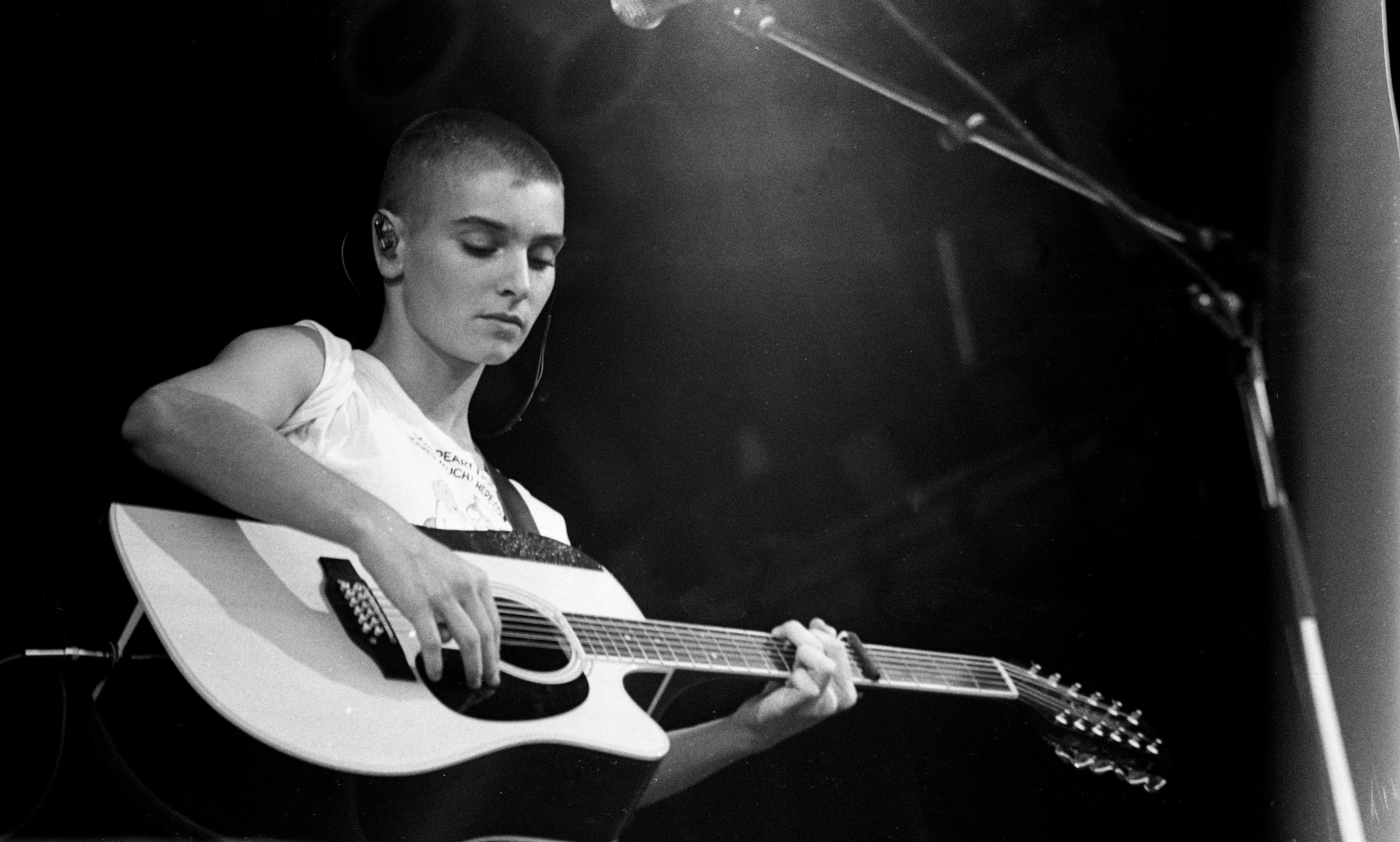 Sinead O'Connor performs on stage at Glastonbury , United Kingdom, 1990