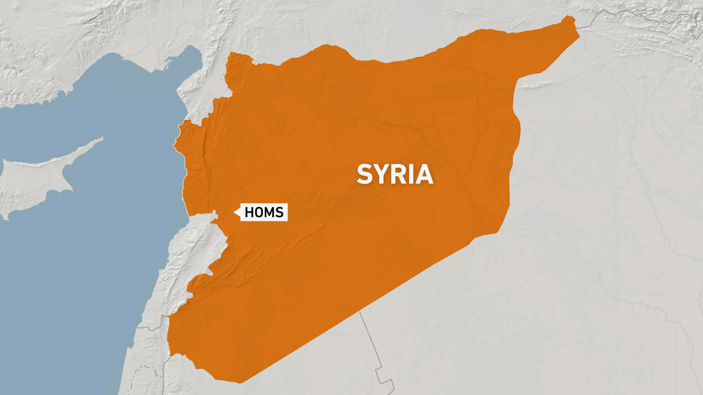 Map of Homs in Syria
