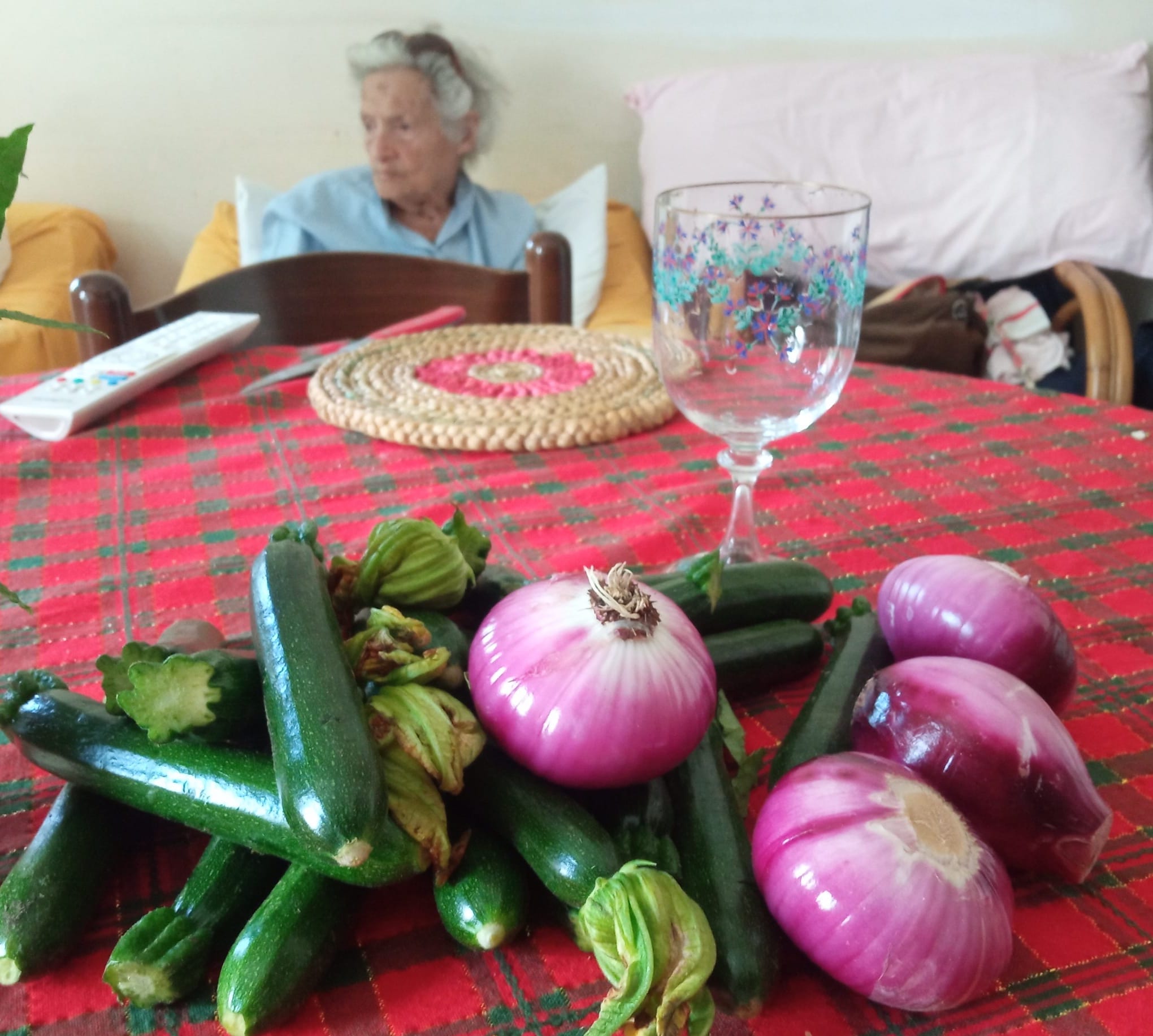 Groceries on a table