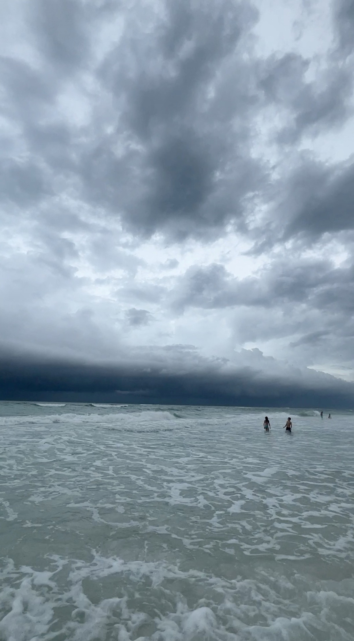 A view of the Lido Key Beach as Hurricane Idalia approaches, in Sarasota, Florida