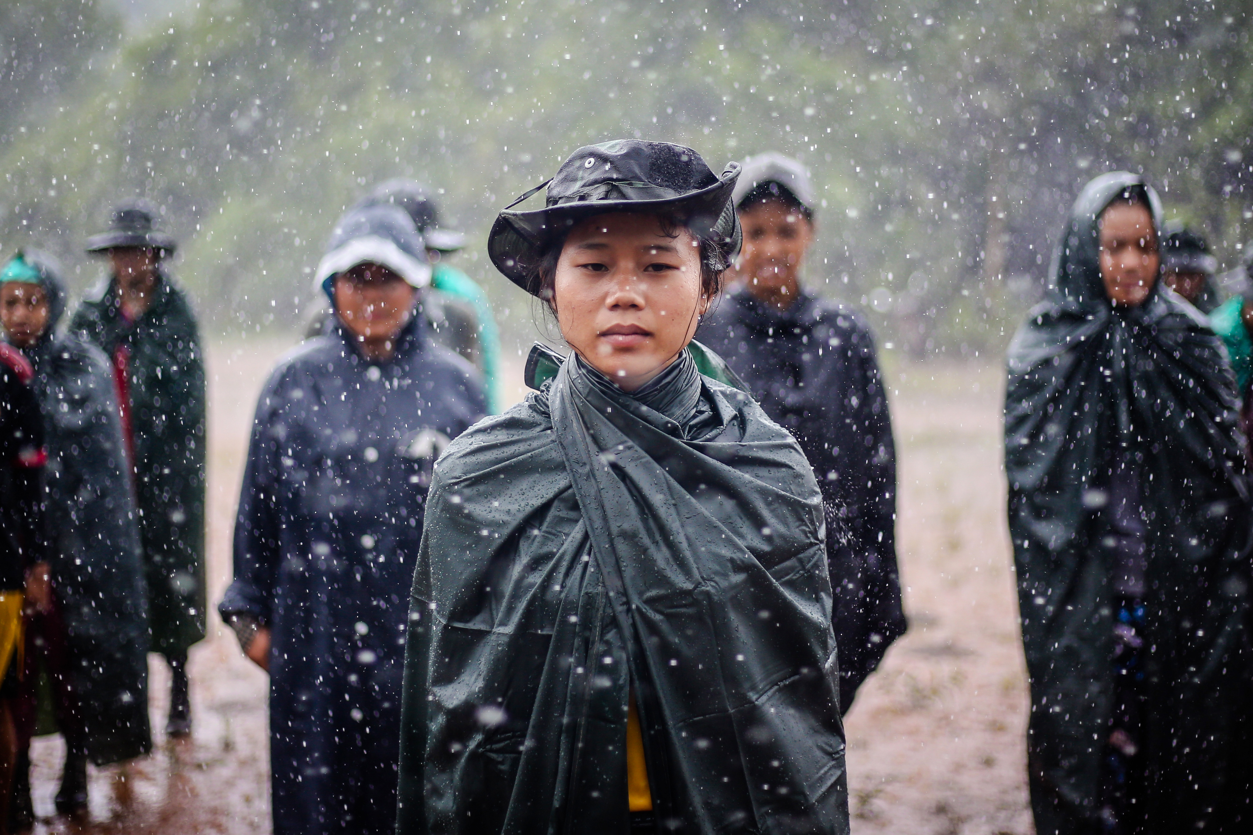 This handout from the Karenni Nationalities Defence Force (KNDF) taken on May 23, 2022 and received on May 30 shows members of the KNDF taking part in a training session for female special forces members and women battalions at their base camp in the forest near Demoso in Myanmar's eastern Kayah state. (Photo by Handout / KARENNI NATIONALITIES DEFENSE FORCE (KNDF) / AFP) / -----EDITORS NOTE --- RESTRICTED TO EDITORIAL USE - MANDATORY CREDIT "AFP PHOTO / KARENNI NATIONALITIES DEFENCE FORCE (KNDF)" - NO MARKETING - NO ADVERTISING CAMPAIGNS - DISTRIBUTED AS A SERVICE TO CLIENTS - -----EDITORS NOTE --- RESTRICTED TO EDITORIAL USE - MANDATORY CREDIT "AFP PHOTO / KARENNI NATIONALITIES DEFENCE FORCE (KNDF)" - NO MARKETING - NO ADVERTISING CAMPAIGNS - DISTRIBUTED AS A SERVICE TO CLIENTS /