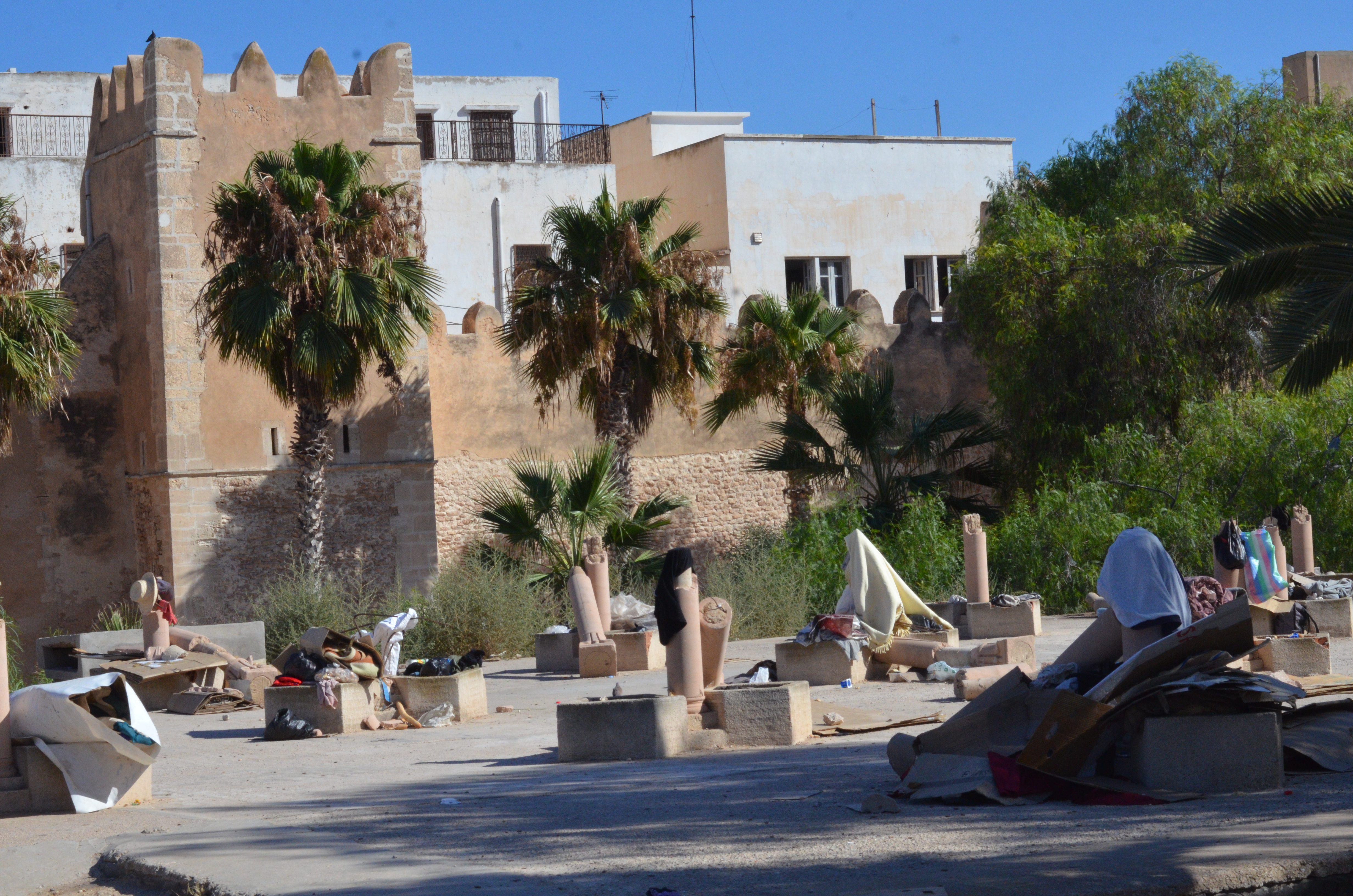 Sudanese clothes drying