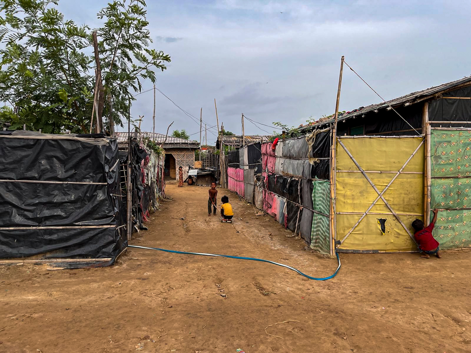 Children playing in one of the two Rohingya camps in Nuh [Vipul Kumar/Al Jazeera]