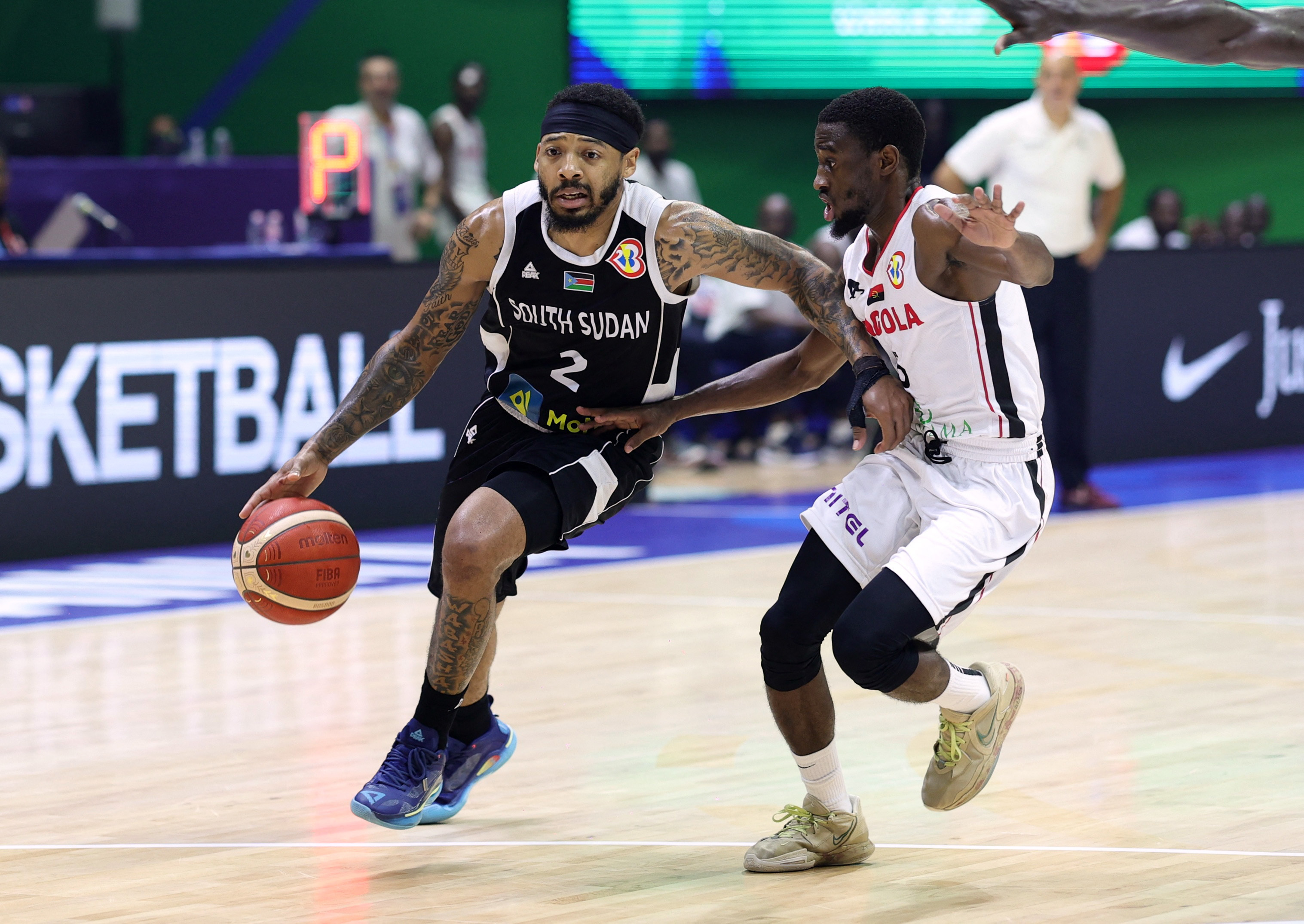 South Sudan's Carlik Jones in action