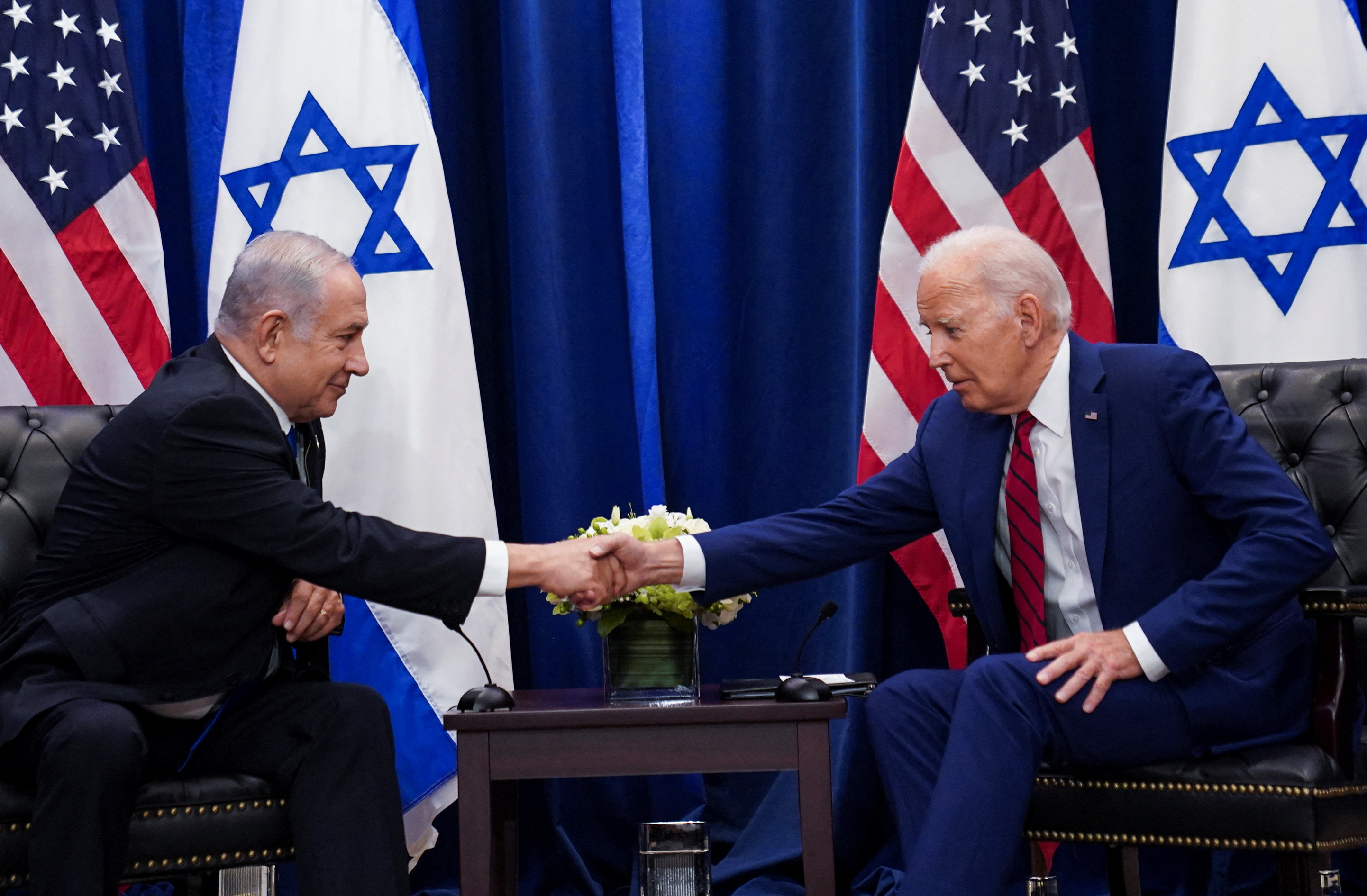 U.S. President Joe Biden holds a bilateral meeting with Israeli Prime Minister Benjamin Netanyahu