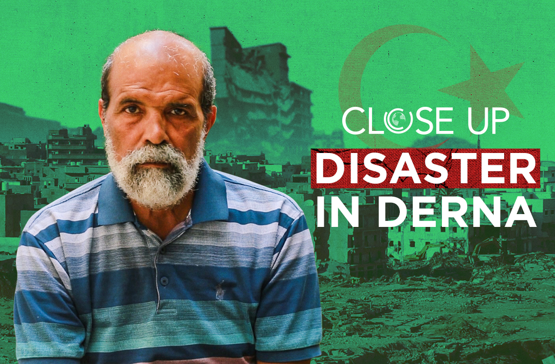 This man survived the devastating floods in eastern Libya, now he is looking for his five family members