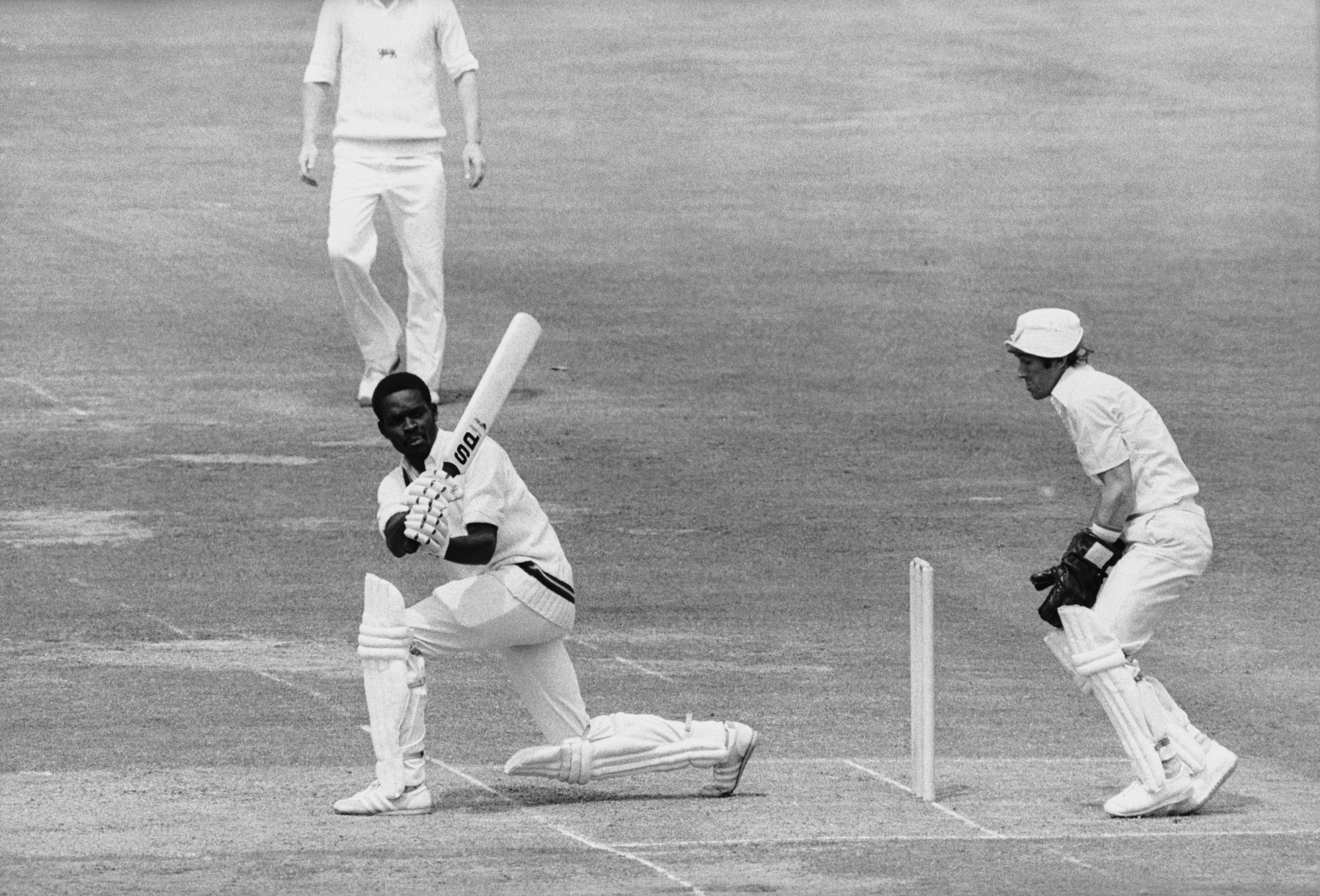 West Indian batsman Collis King in action during the Cricket World Cup Final