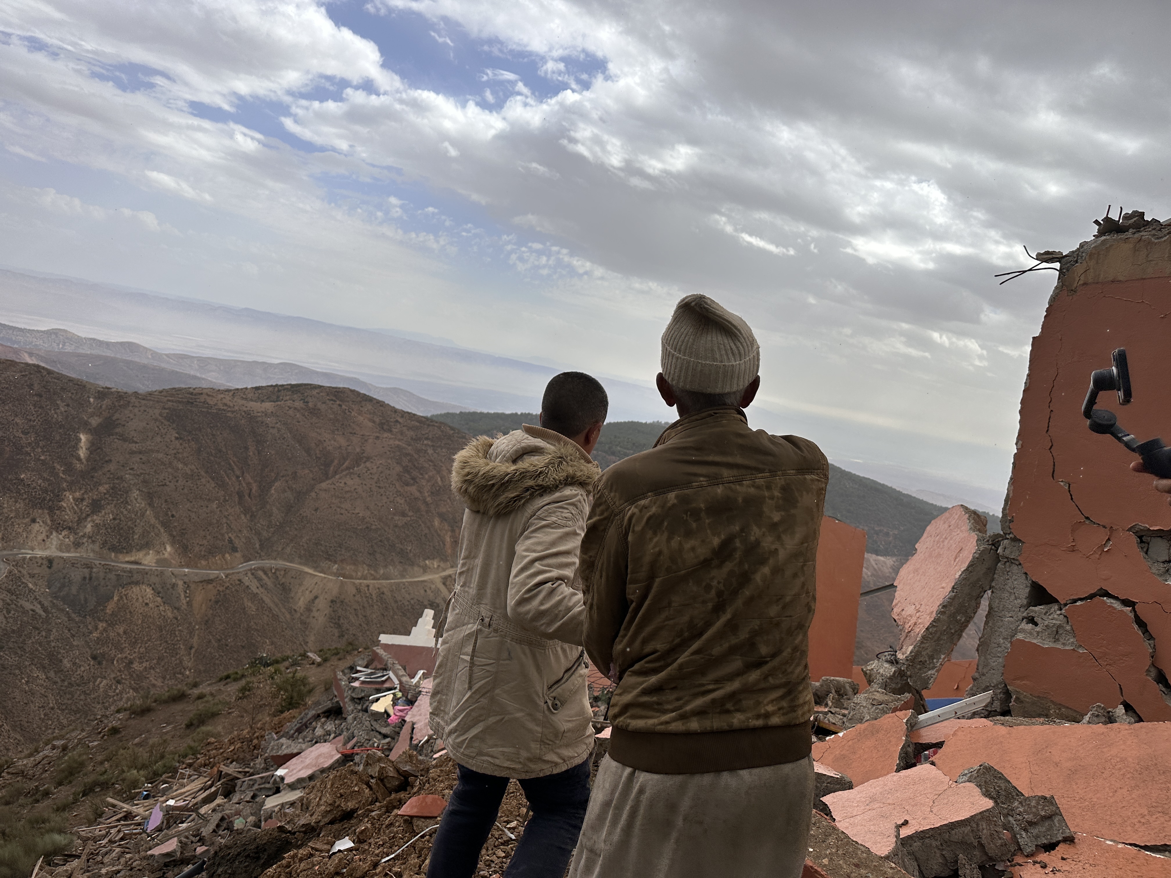 Hamza Boumazough and the cafe owner who helped track down David Barden