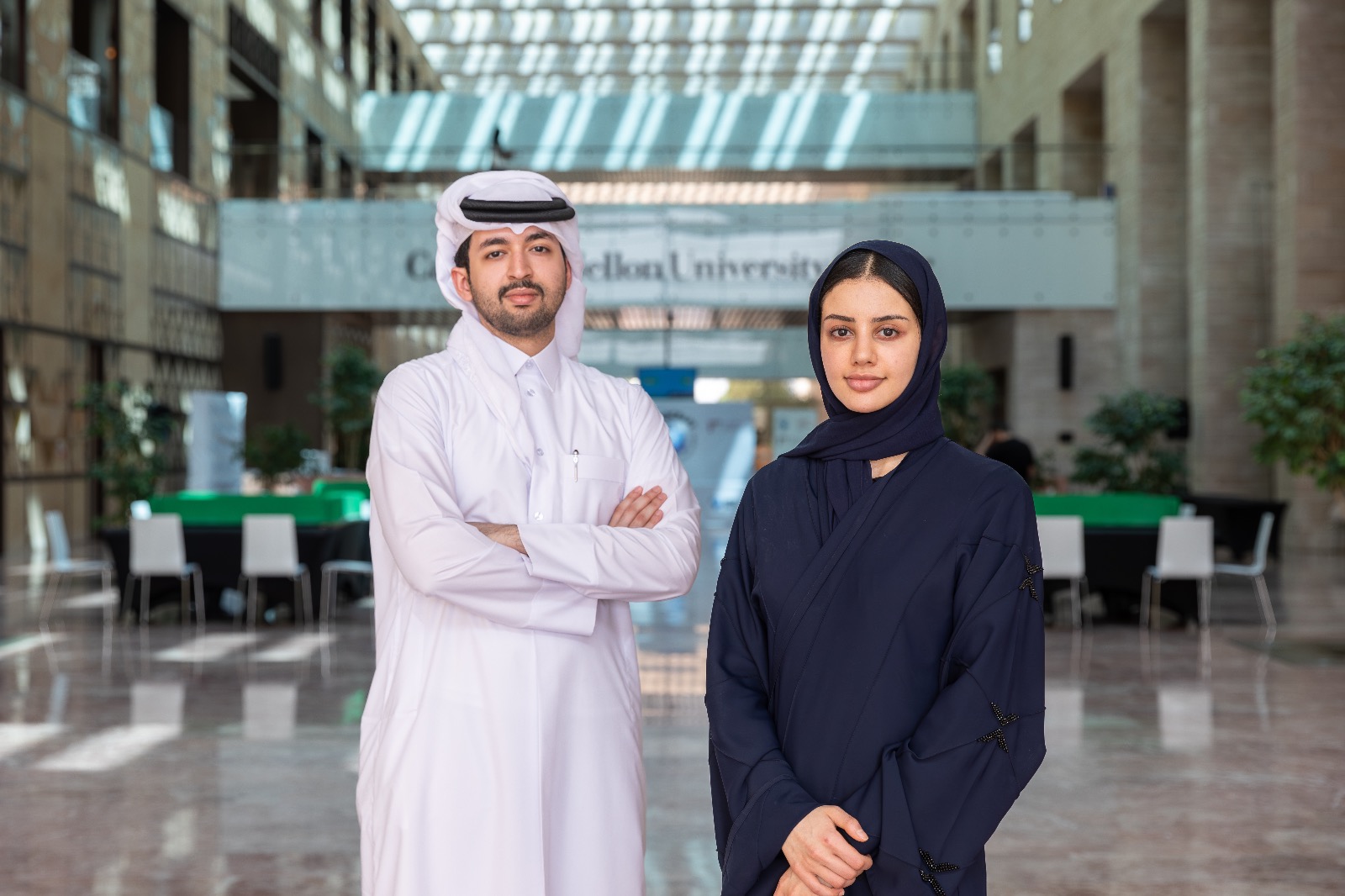 Mohammed Annan and Loujain Al Mansoori [Courtesy of Stephen MacNeil at Carnegie Mellon University]