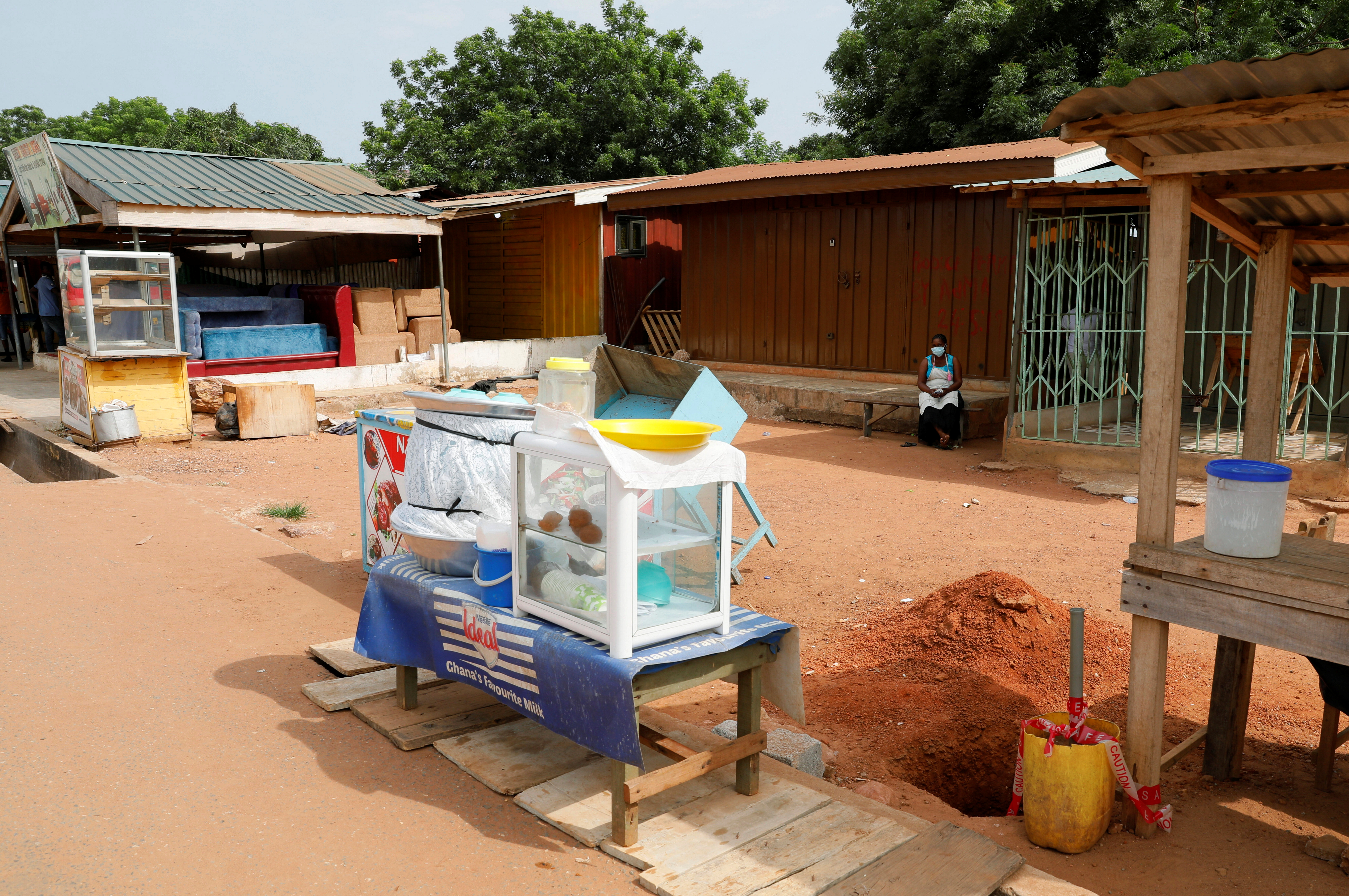 Food seller in Ghana