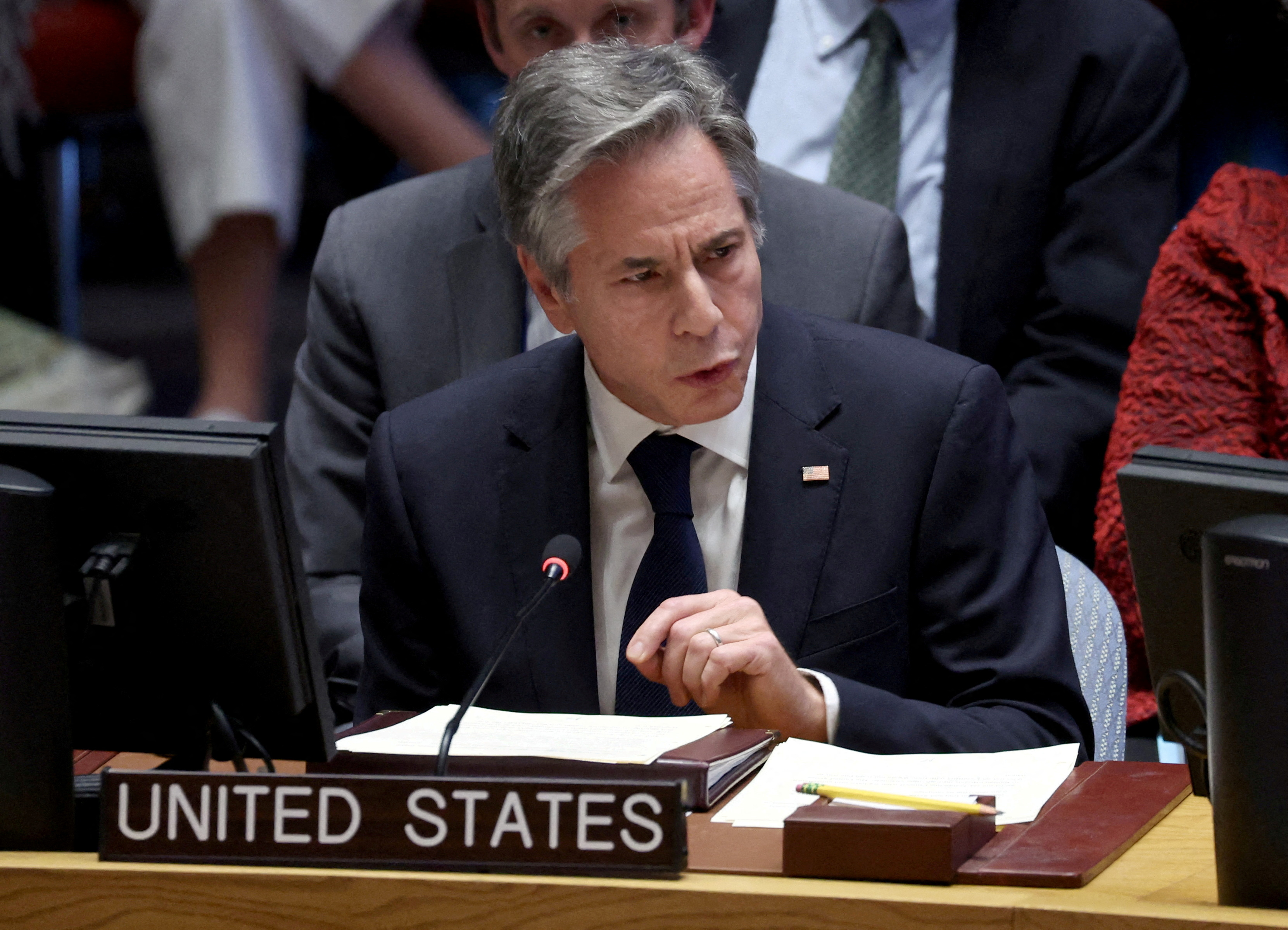 U.S. Secretary of State Antony Blinken speaks at UN Security Council