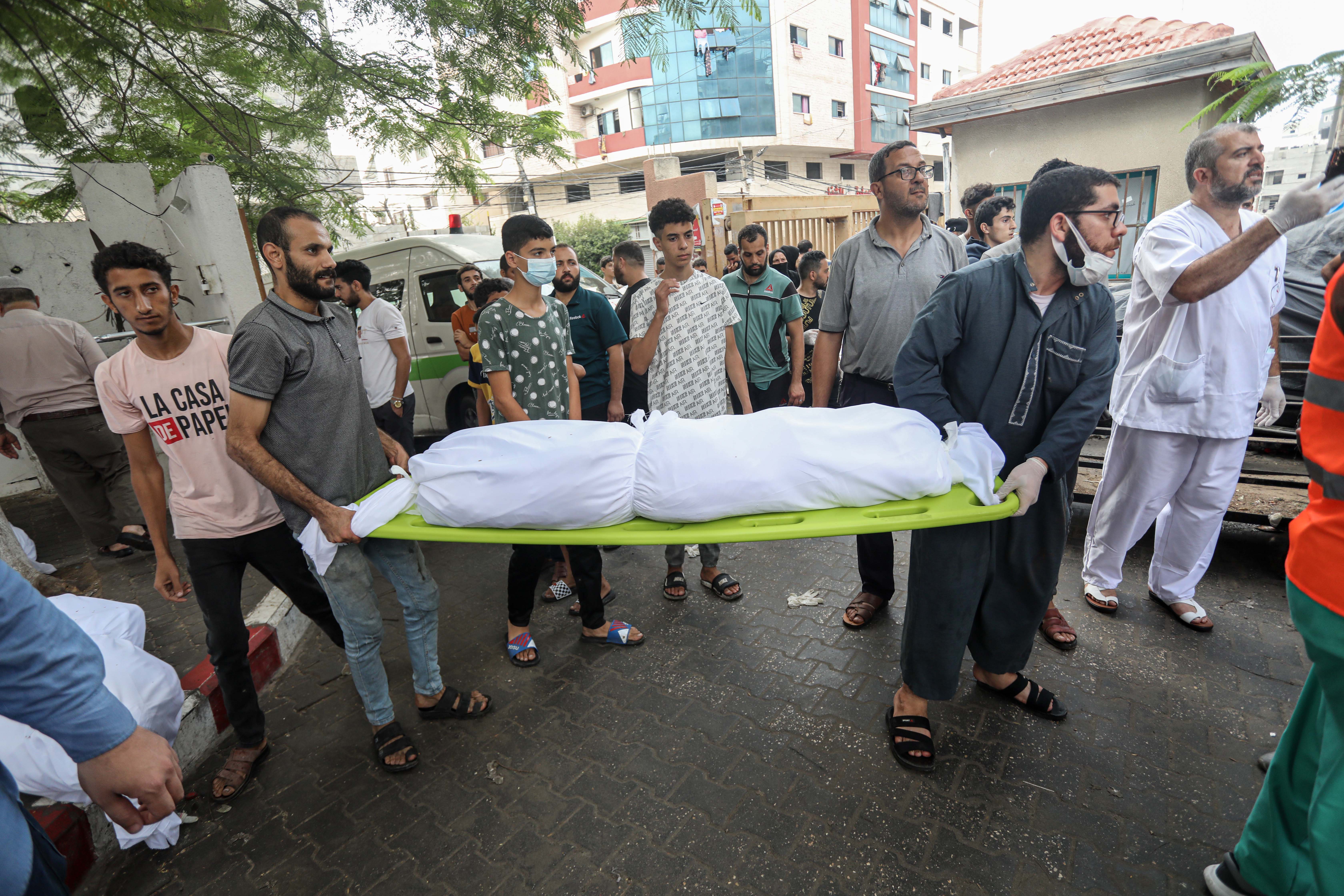 unidentified bodies in Gaza