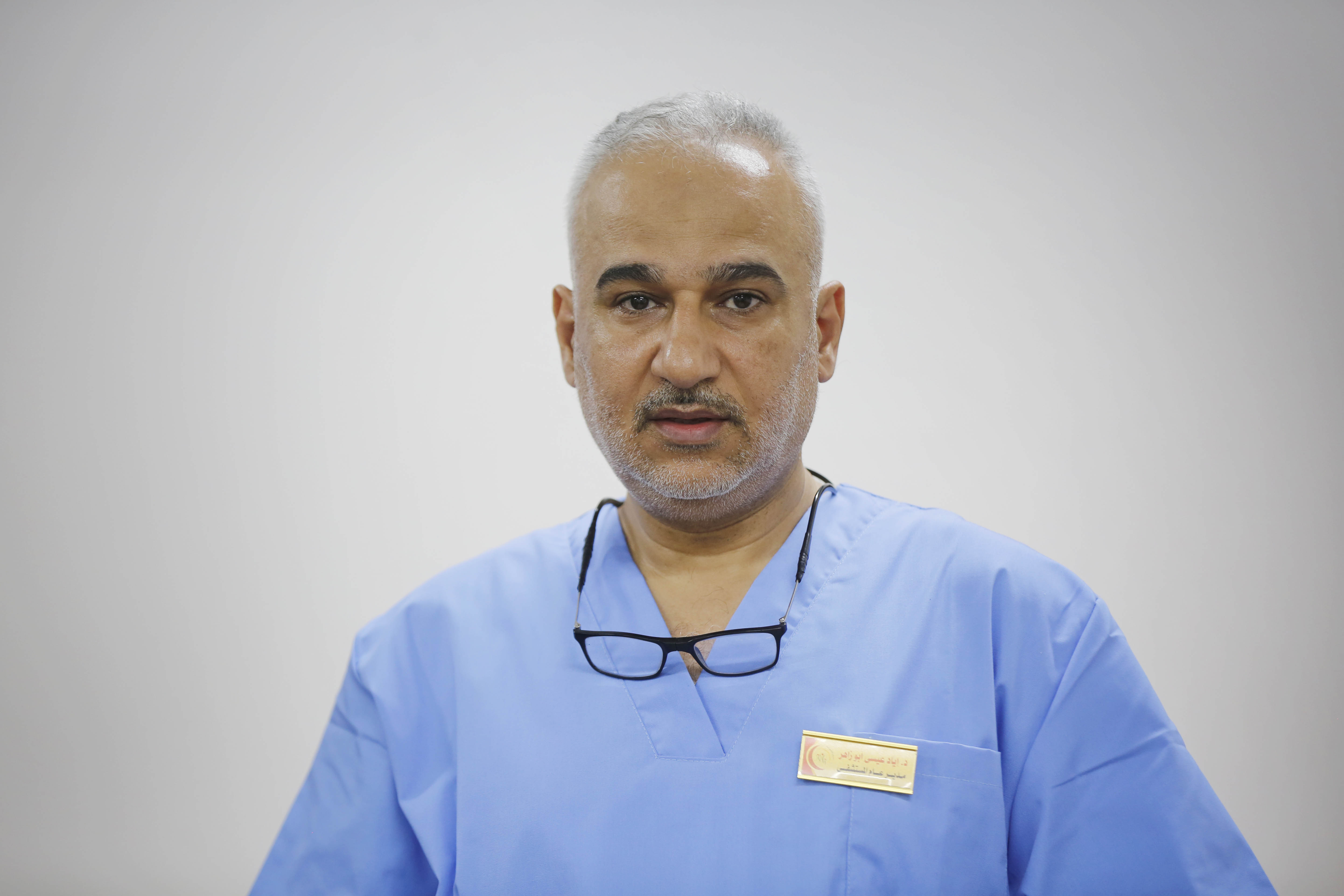 Dr Iyad Abu Zaher, the general-director of the Al-Aqsa Martyrs Hospital in Deir al-Balah