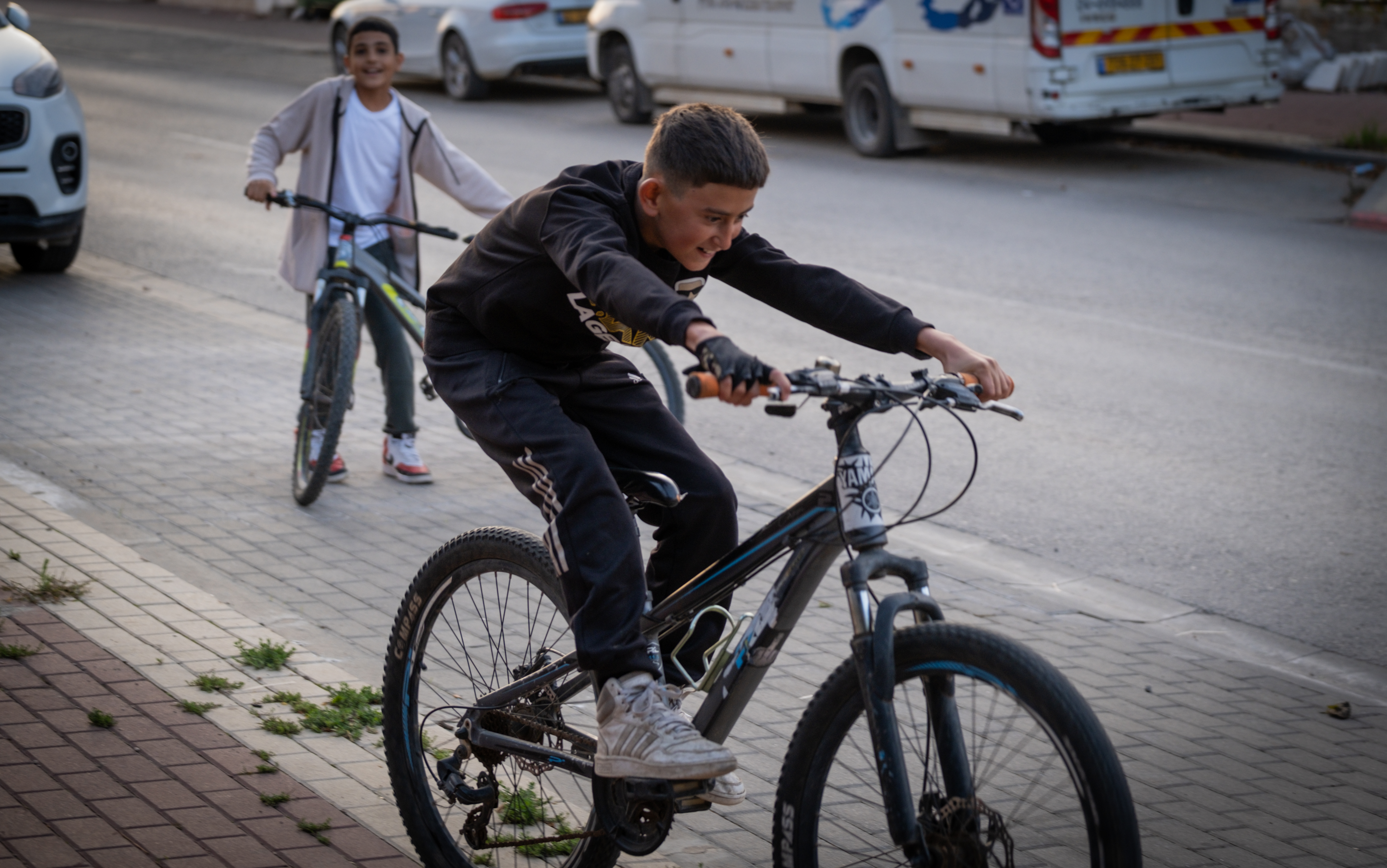 Children play in Mas'ada near the Golan Heights in northern Israel [Al Jazeera/Nils Adler]