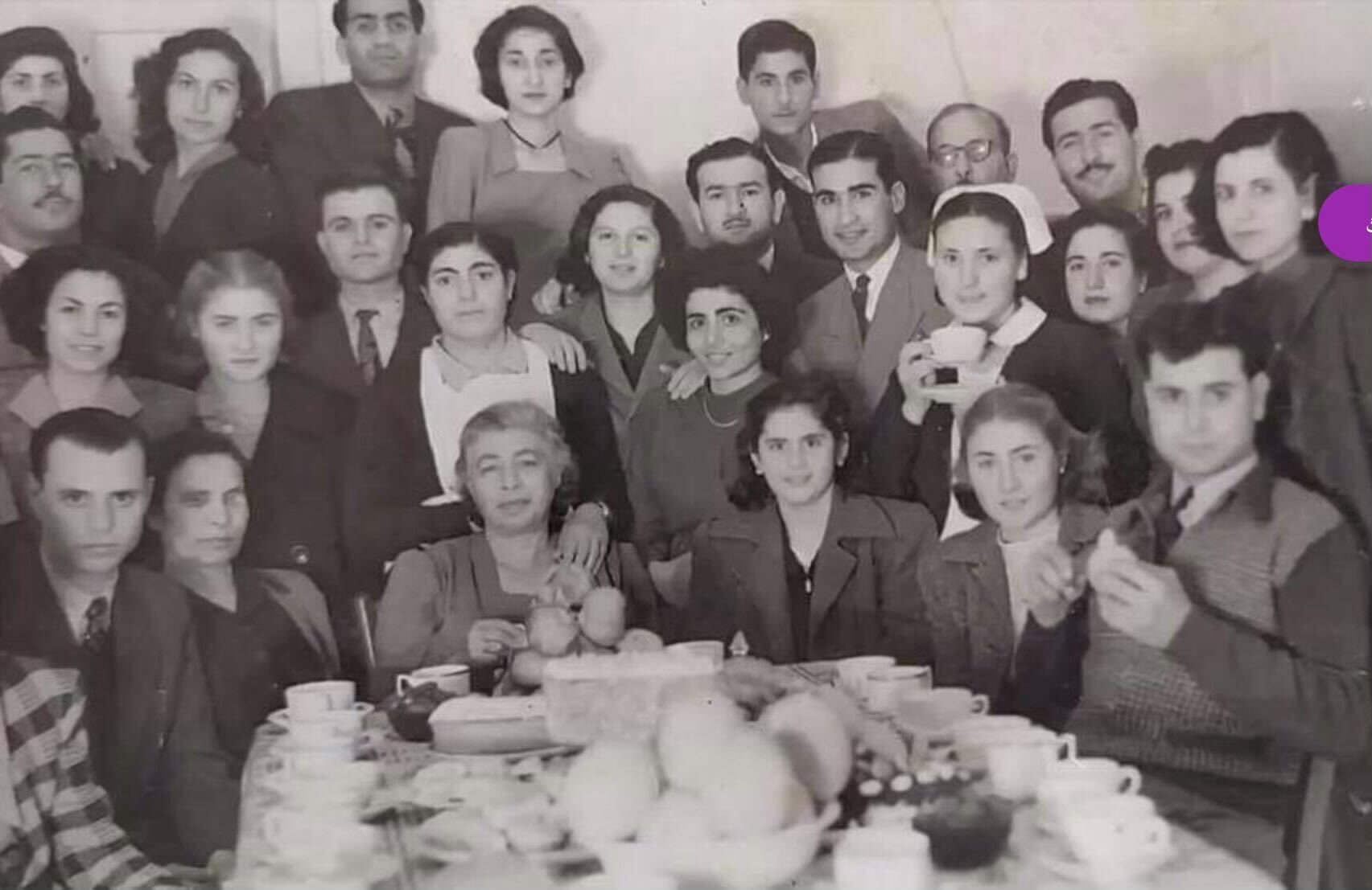 Members of Hammam's family at a social gathering at the hospital 